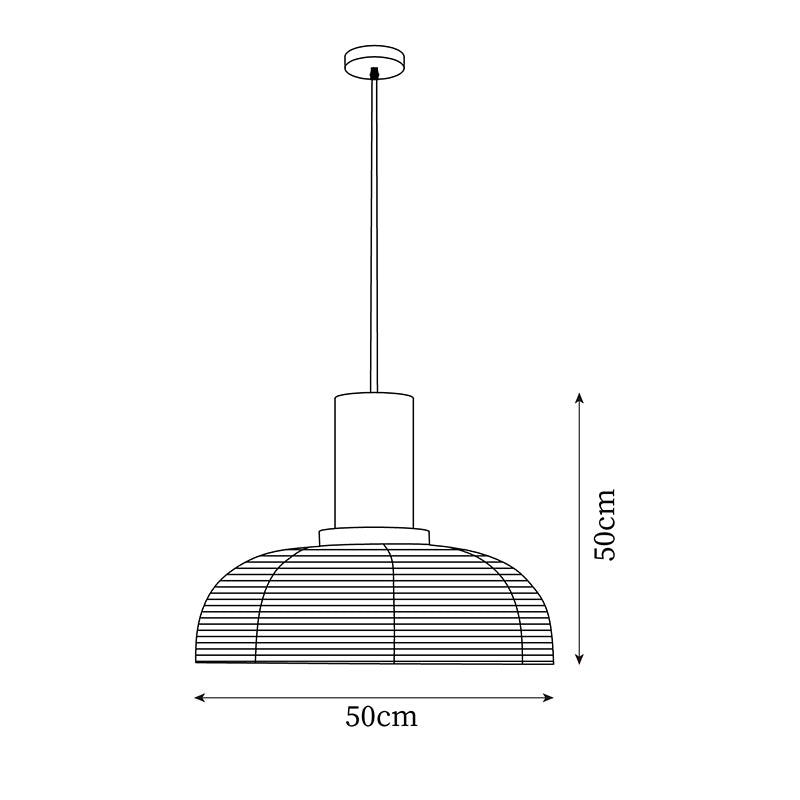 Pendant Lamp White Fabric Shade Black Cable Gentle Ambient Glow - Letslighting