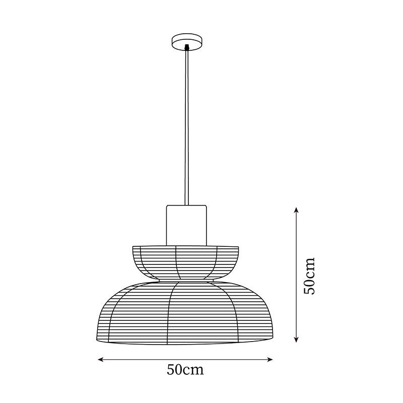 Pendant Lamp White Fabric Shade Black Cable Gentle Ambient Glow - Letslighting