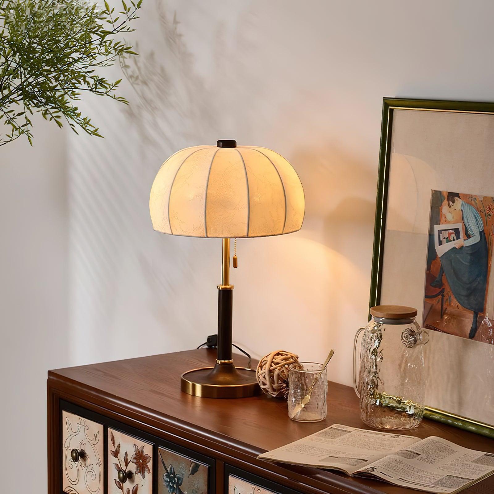 Liorian Wood Fabric Retro Table Lamp - Letslighting