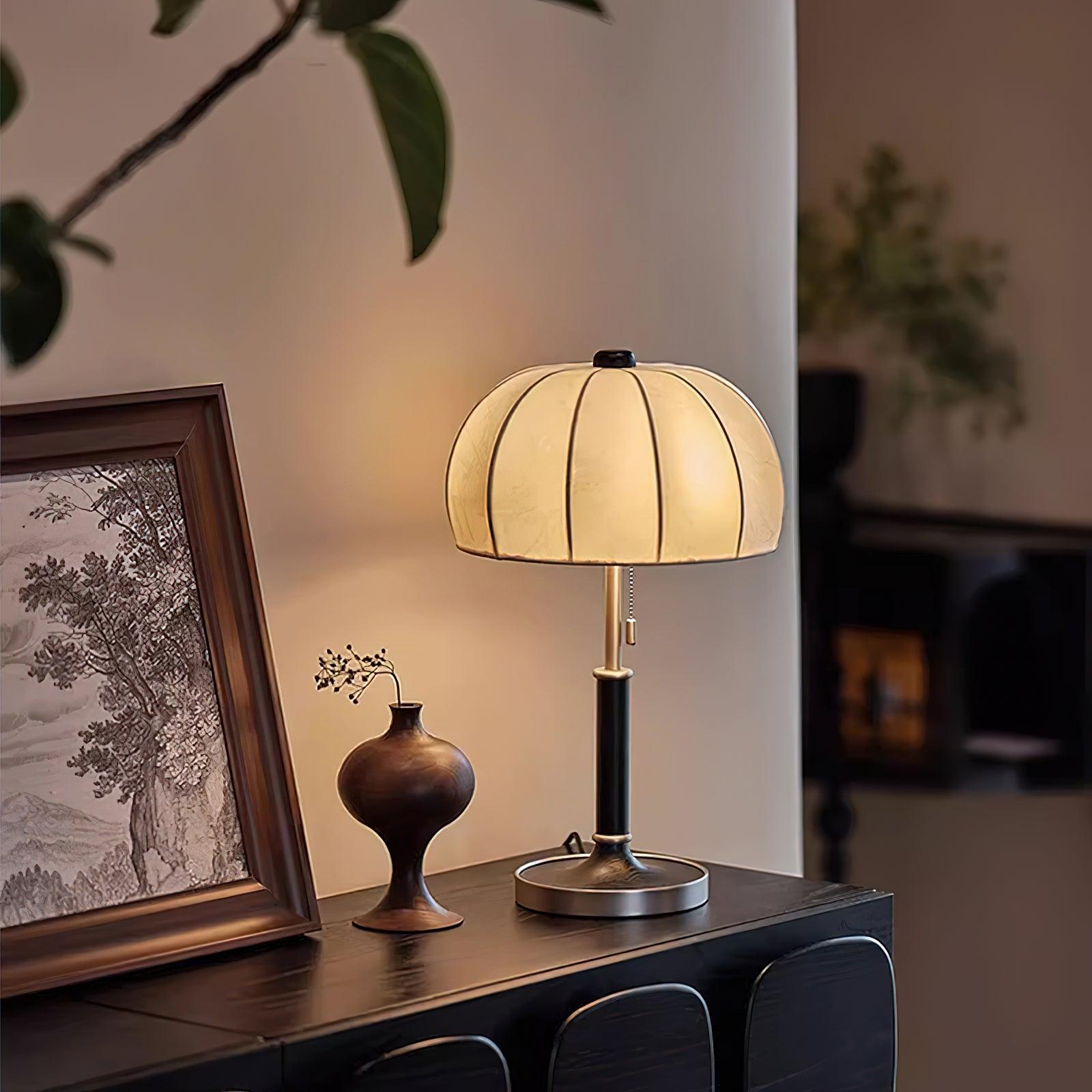 Liorian Wood Fabric Retro Table Lamp - Letslighting