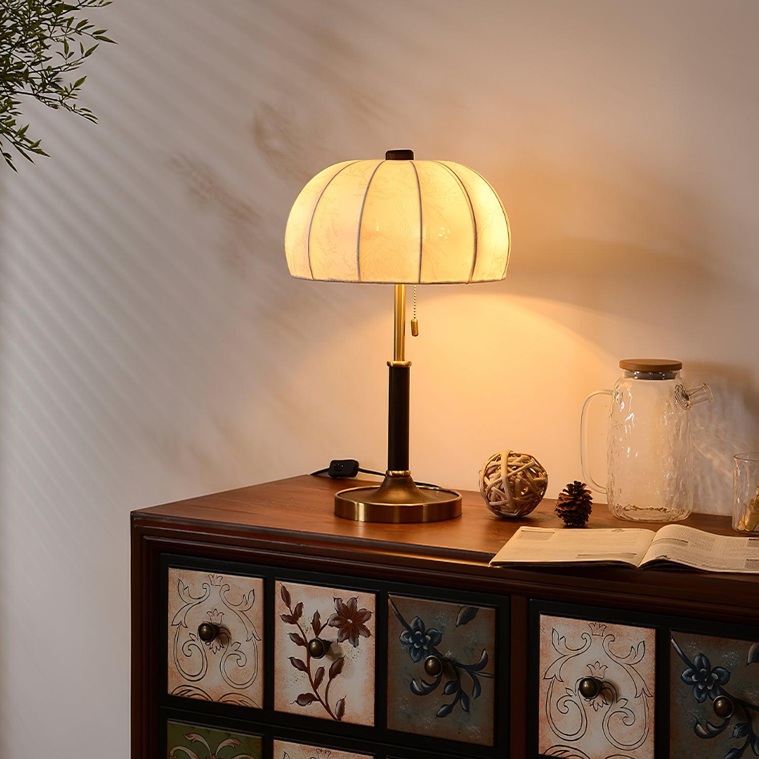 Liorian Wood Fabric Retro Table Lamp - Letslighting