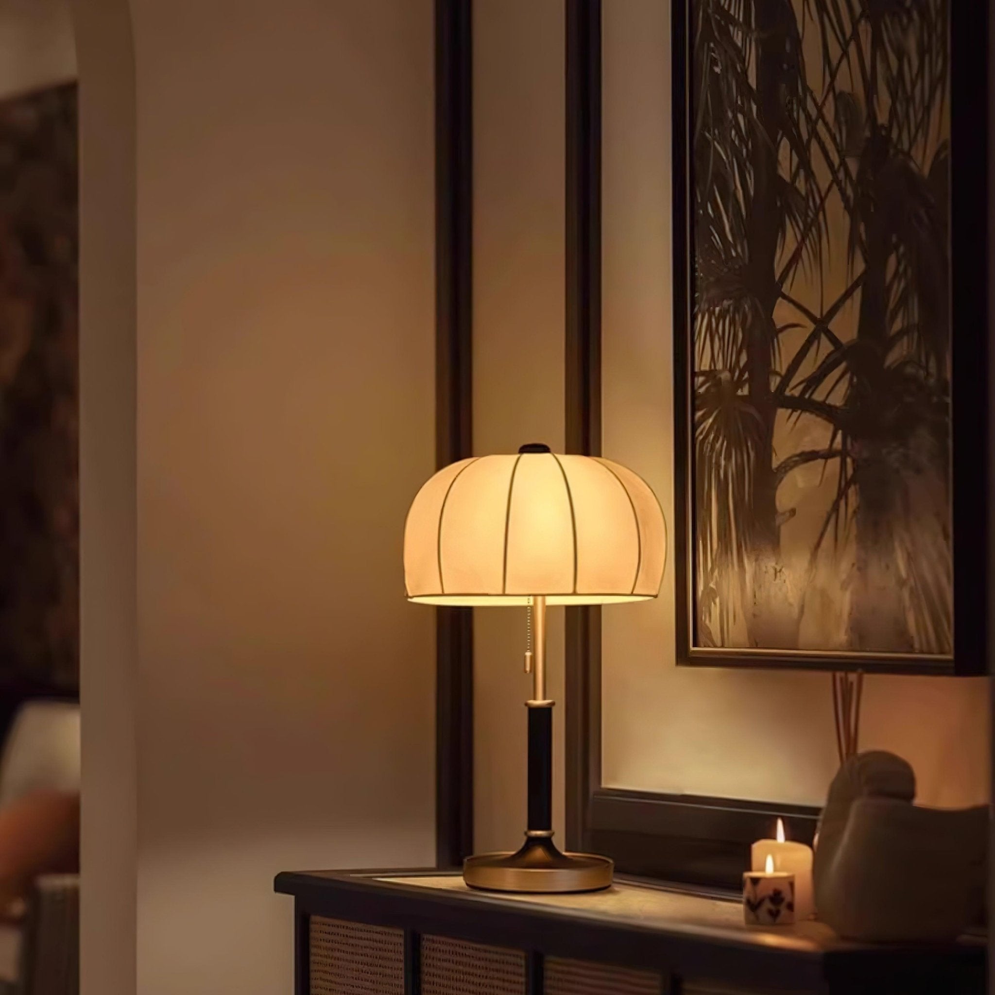 Liorian Wood Fabric Retro Table Lamp - Letslighting