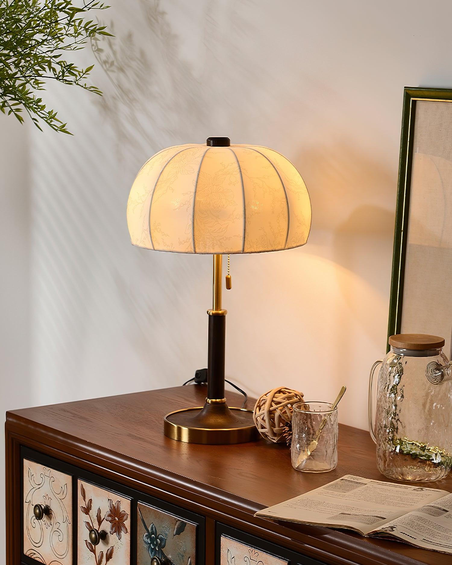 Liorian Wood Fabric Retro Table Lamp - Letslighting