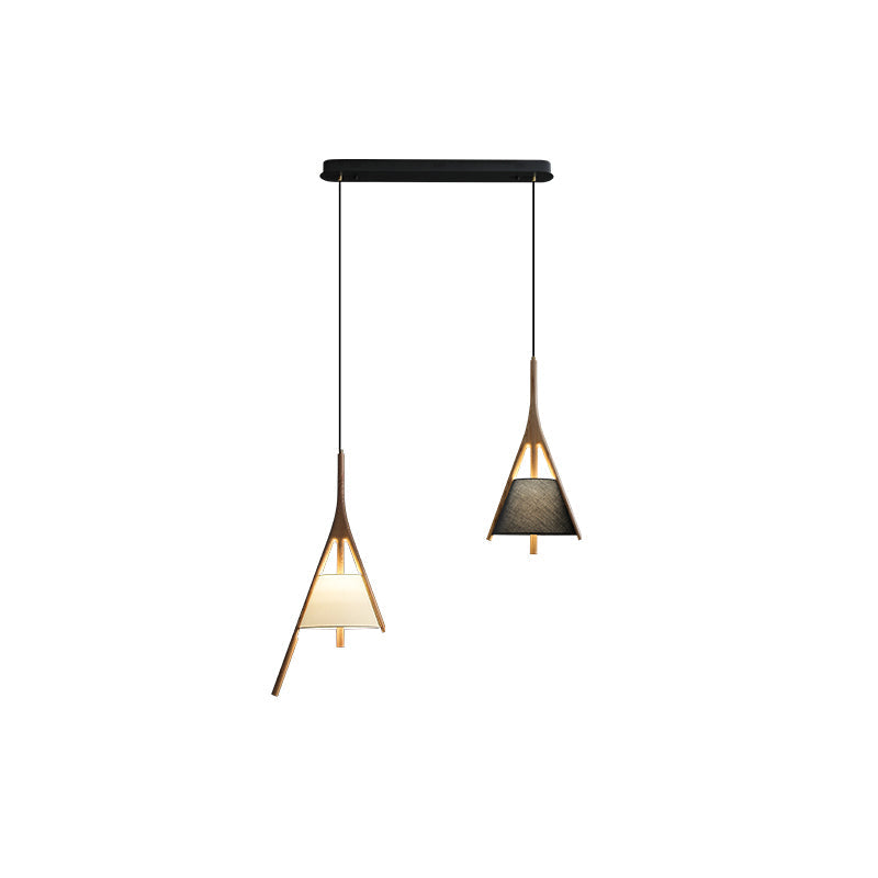 Zovenarae Triangular Wood Pendant Light - Letslighting