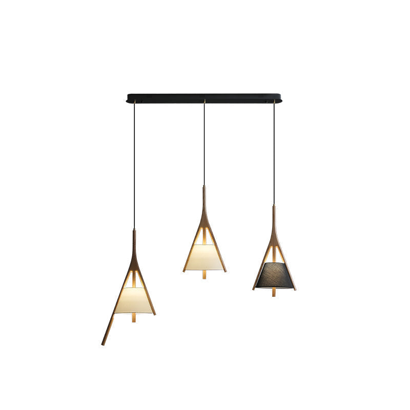 Zovenarae Triangular Wood Pendant Light - Letslighting
