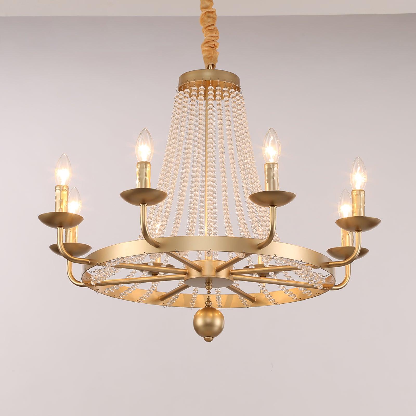 Naples Chandelier Crystal Iron Rustic Modern - Letslighting