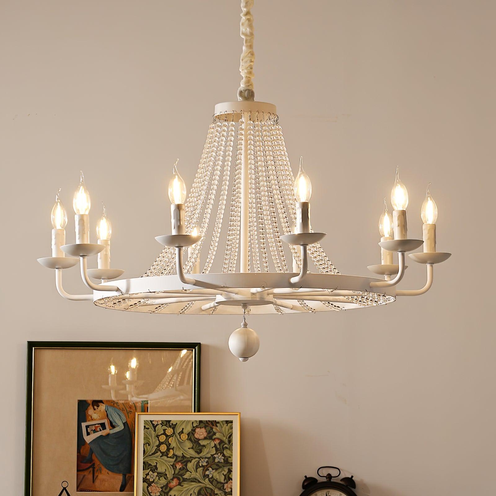 Naples Chandelier Crystal Iron Rustic Modern - Letslighting