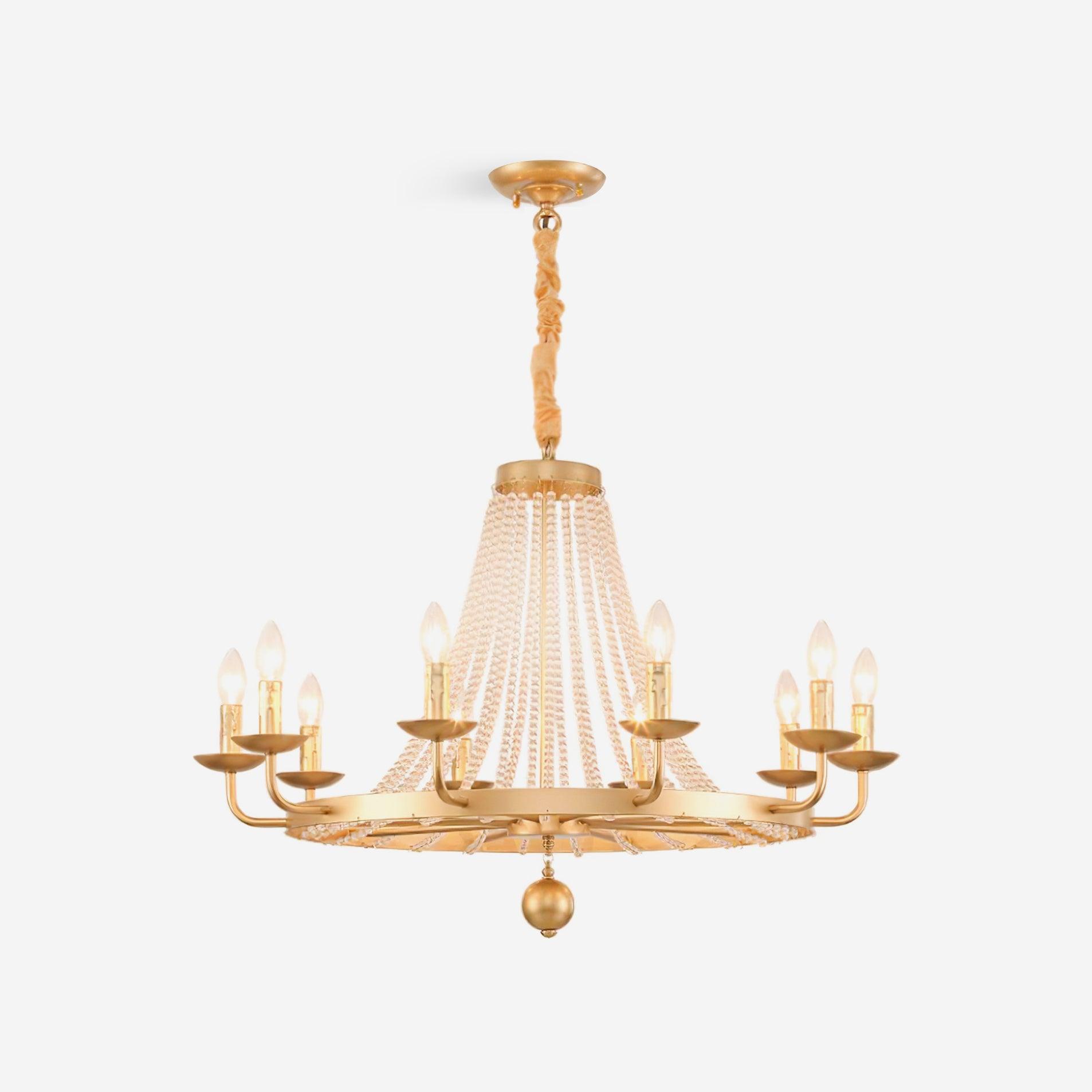 Naples Chandelier Crystal Iron Rustic Modern - Letslighting