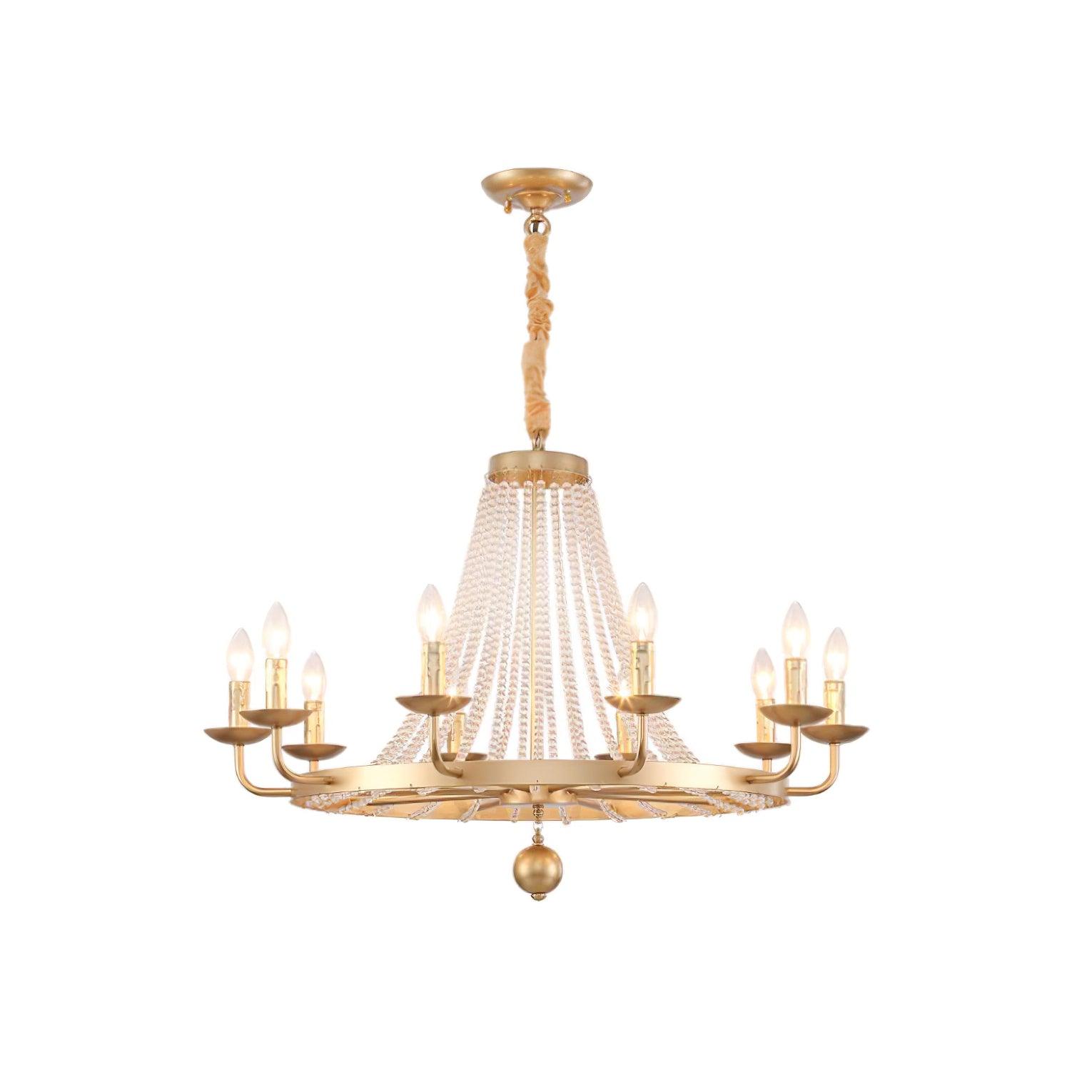 Naples Chandelier Crystal Iron Rustic Modern - Letslighting