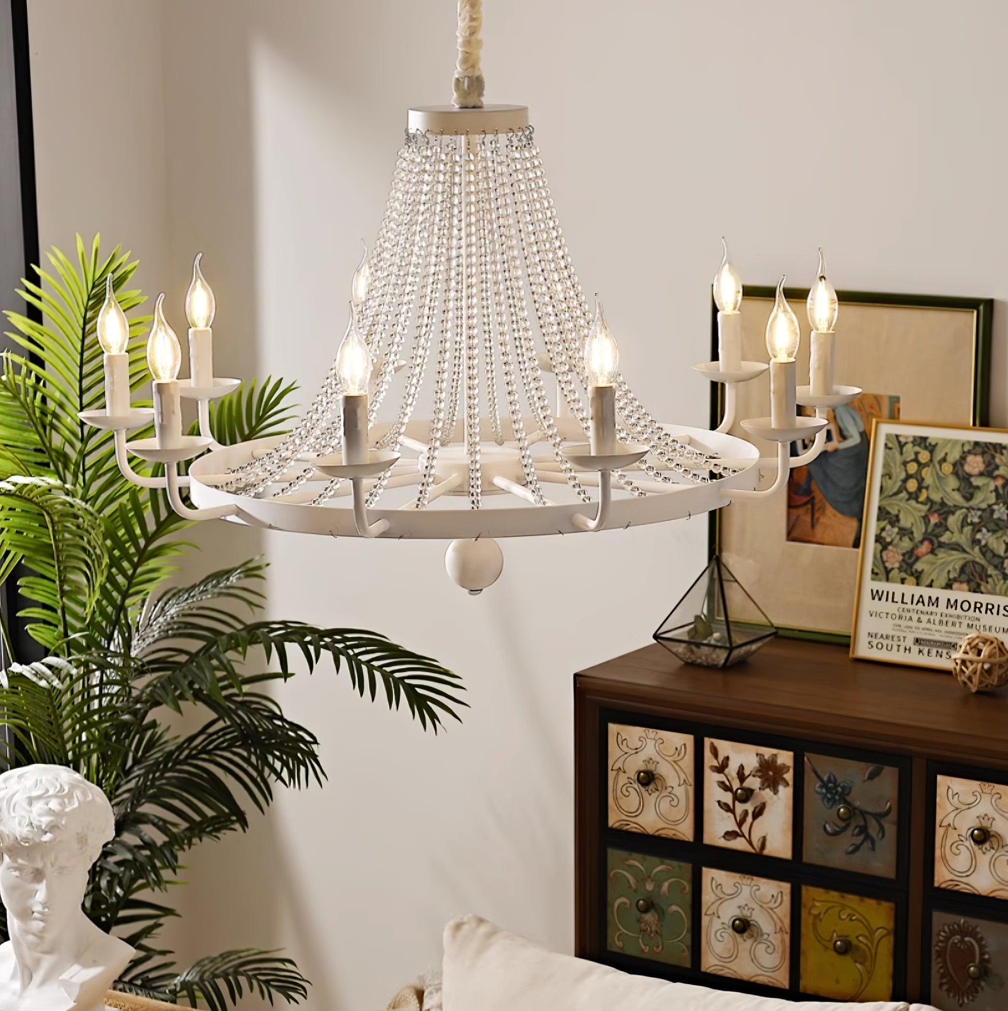 Naples Chandelier Crystal Iron Rustic Modern - Letslighting