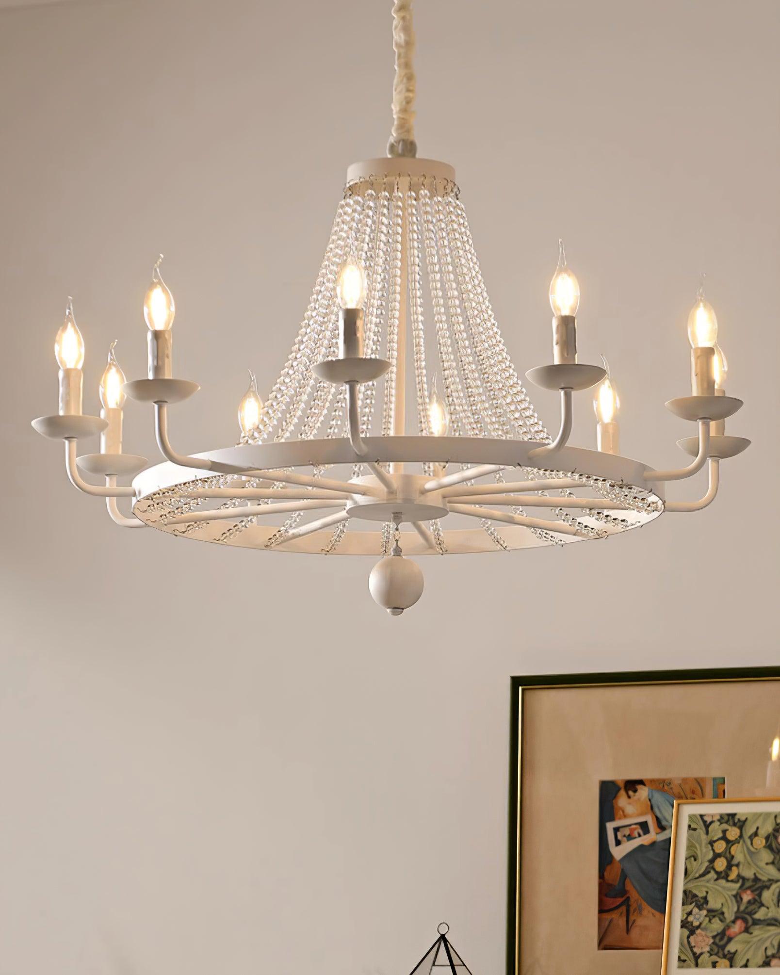 Naples Chandelier Crystal Iron Rustic Modern - Letslighting