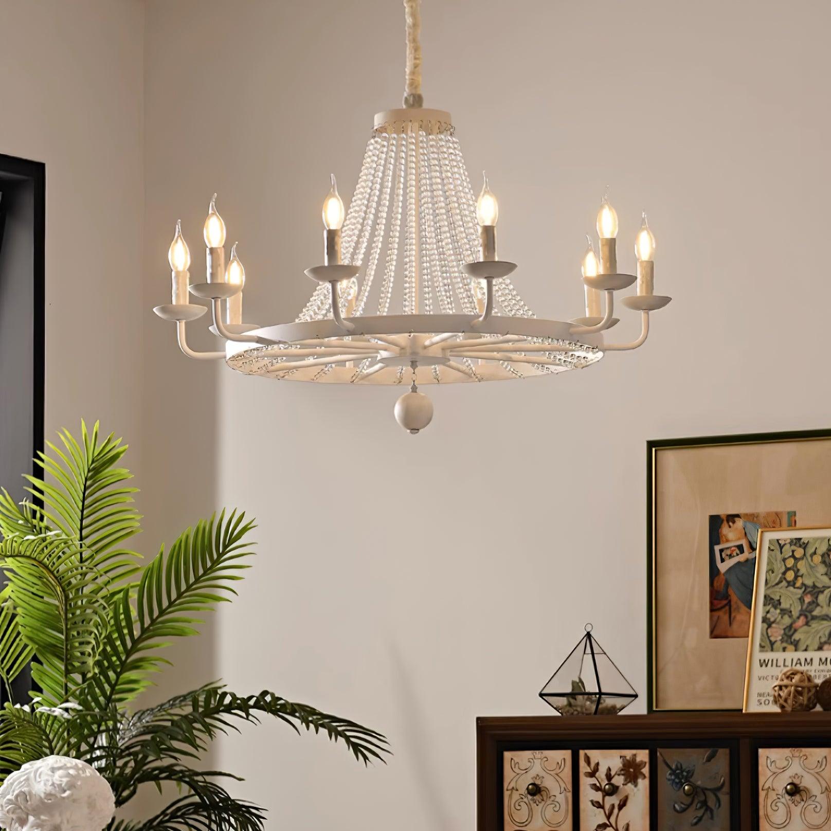 Naples Chandelier Crystal Iron Rustic Modern - Letslighting