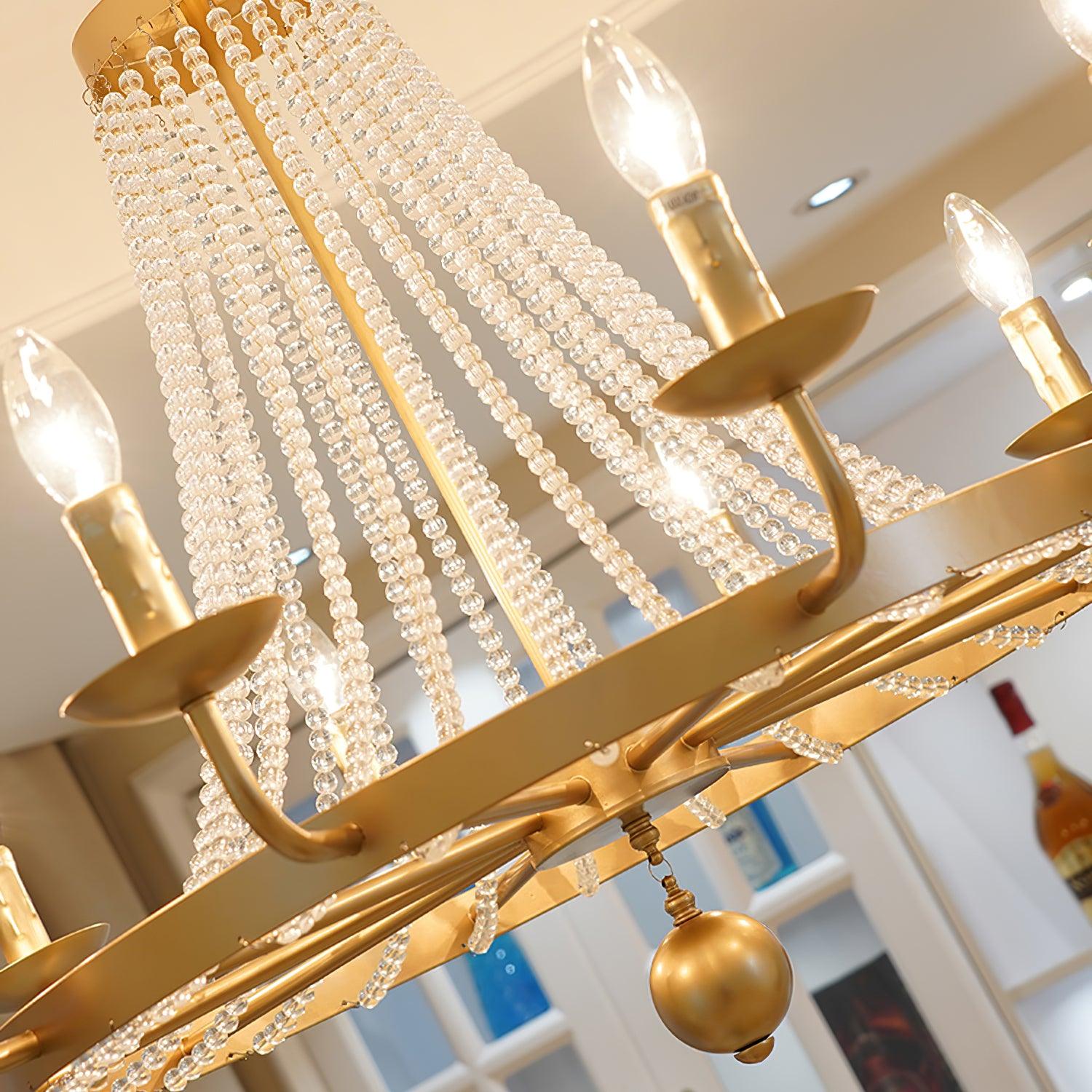 Naples Chandelier Crystal Iron Rustic Modern - Letslighting