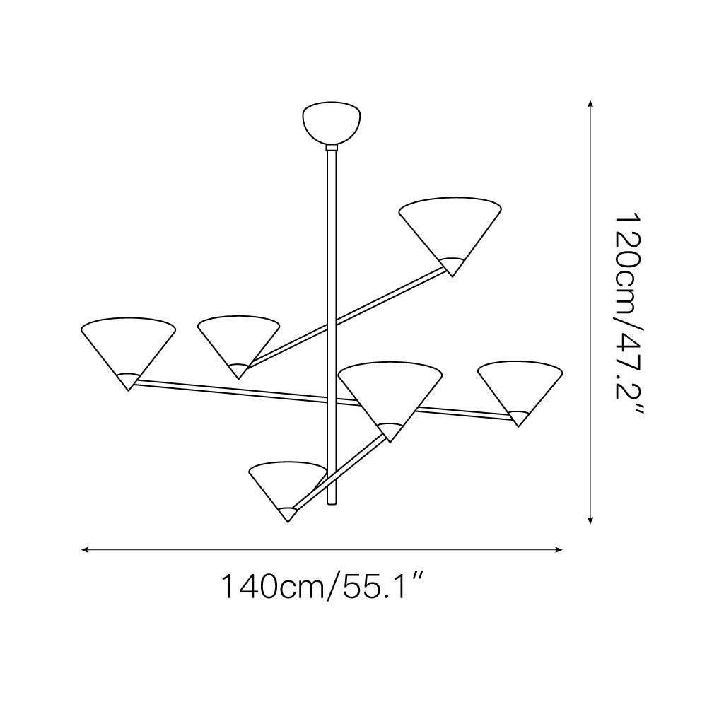 Eurmira Premium Elegance Modern Black Fabric Chandelier - Letslighting