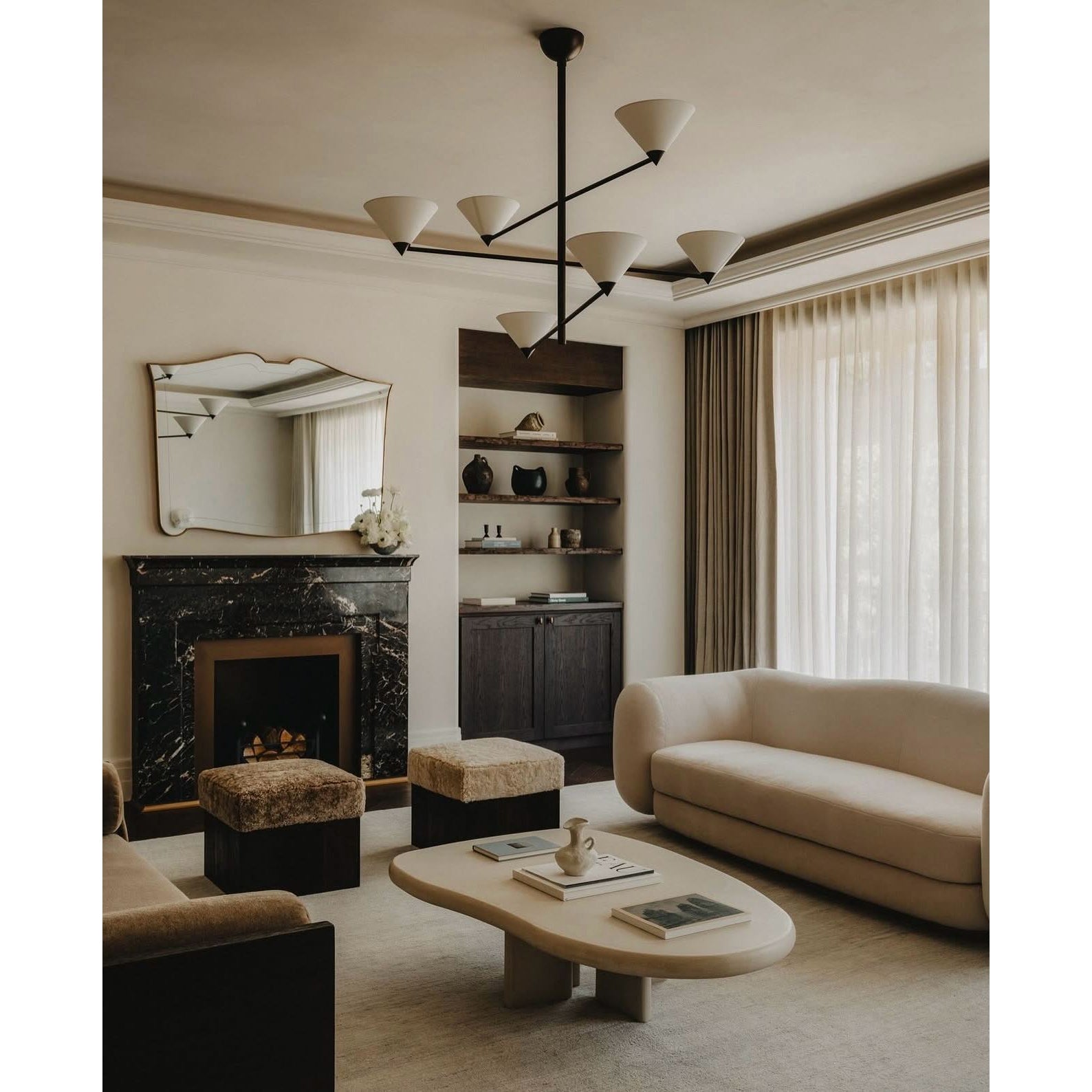 Eurmira Premium Elegance Modern Black Fabric Chandelier - Letslighting