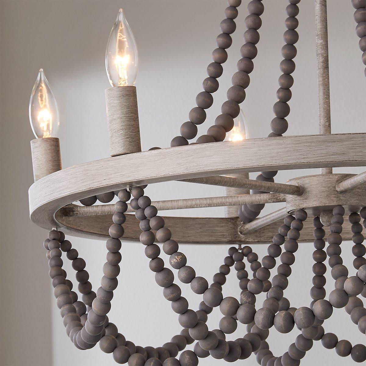 Alshaan Vintage Industrial Wooden Chandelier - Letslighting