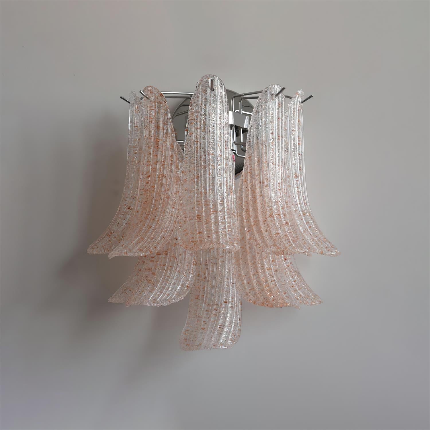 Nason Wall Lamp Textured Glass Petal Motif - Letslighting