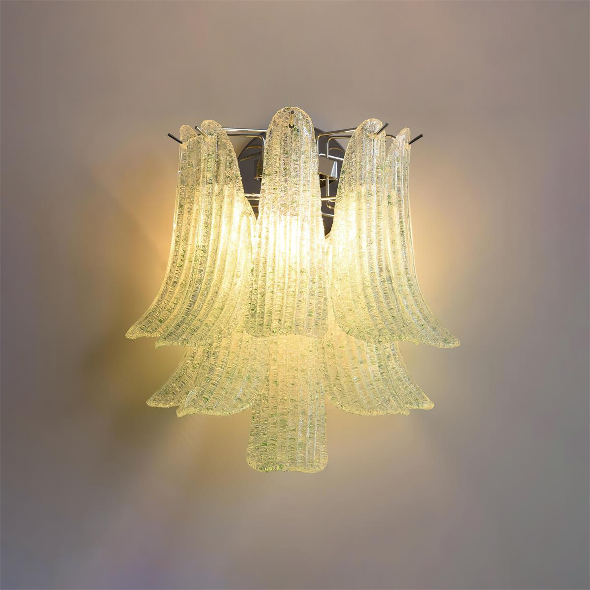 Nason Wall Lamp Textured Glass Petal Motif - Letslighting