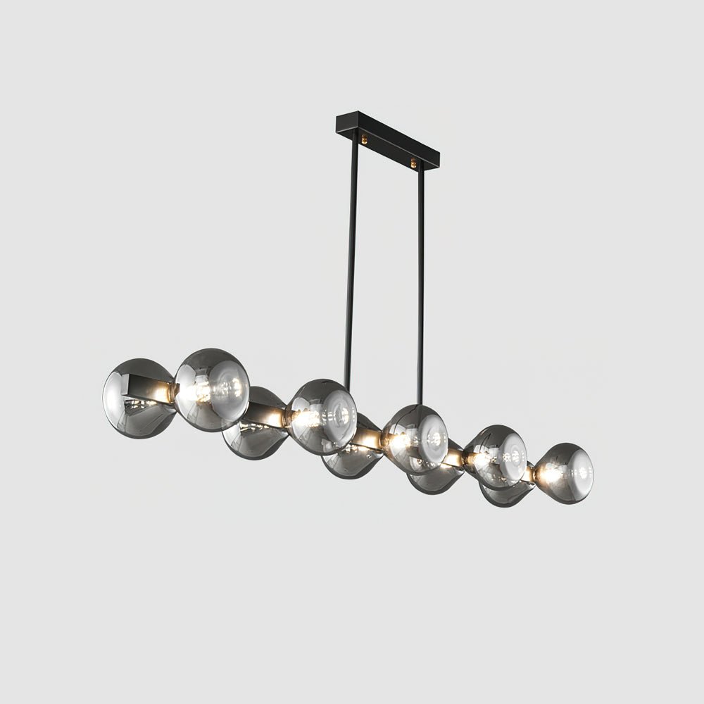 Lustra Chandelier Black Frame Smoked Glass Bold - Letslighting