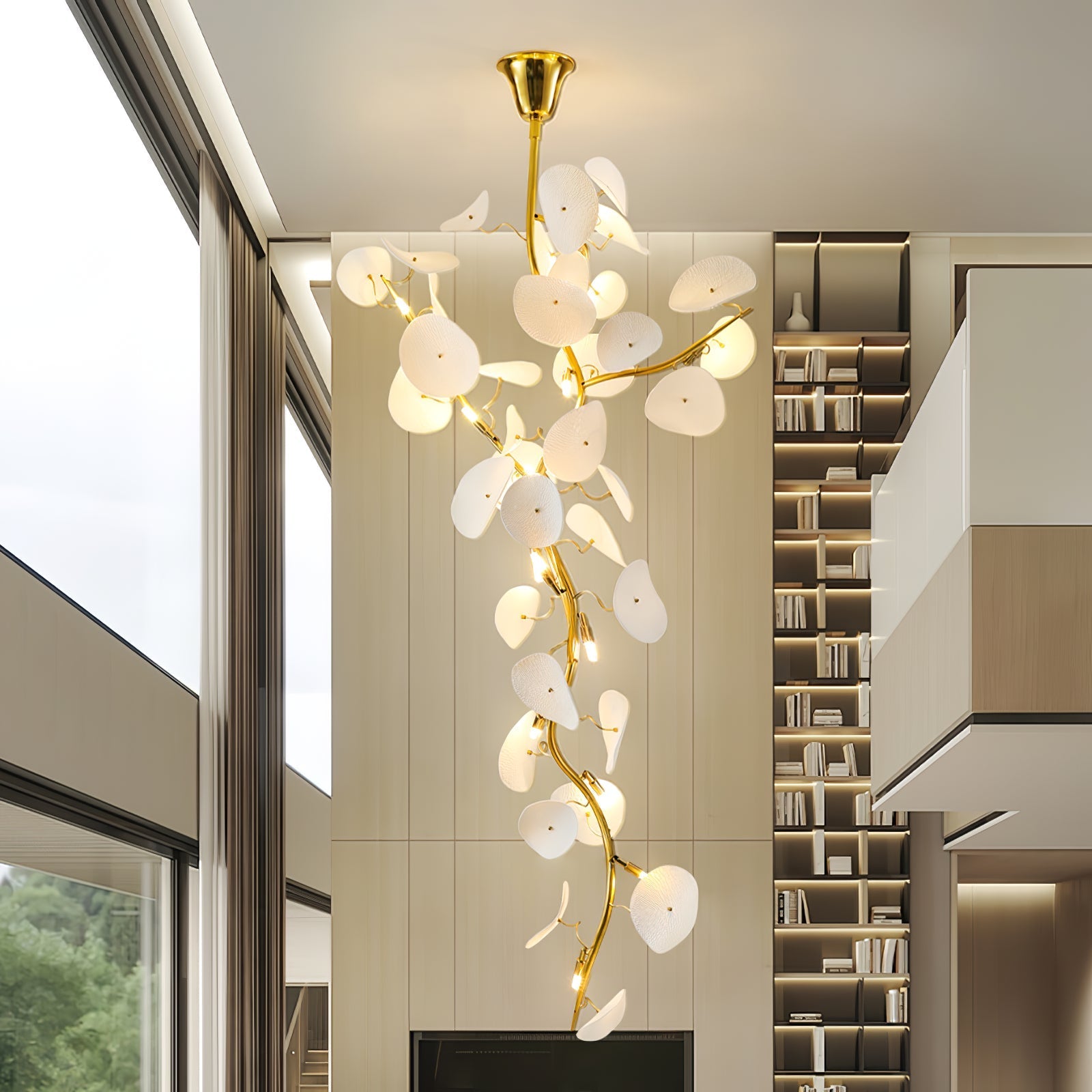 Orthair Branch Ceramic Brass Chandelier - Letslighting