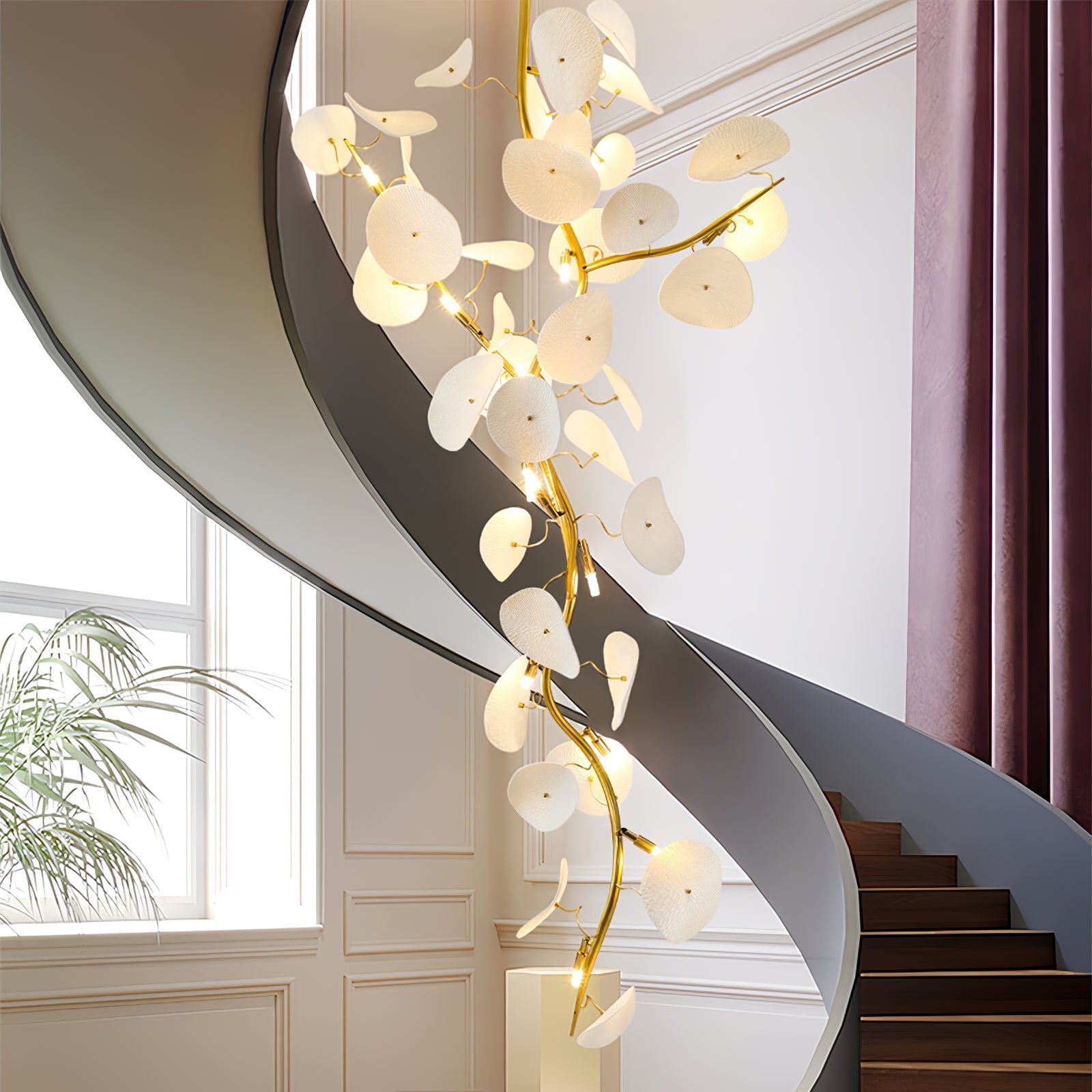 Orthair Branch Ceramic Brass Chandelier - Letslighting