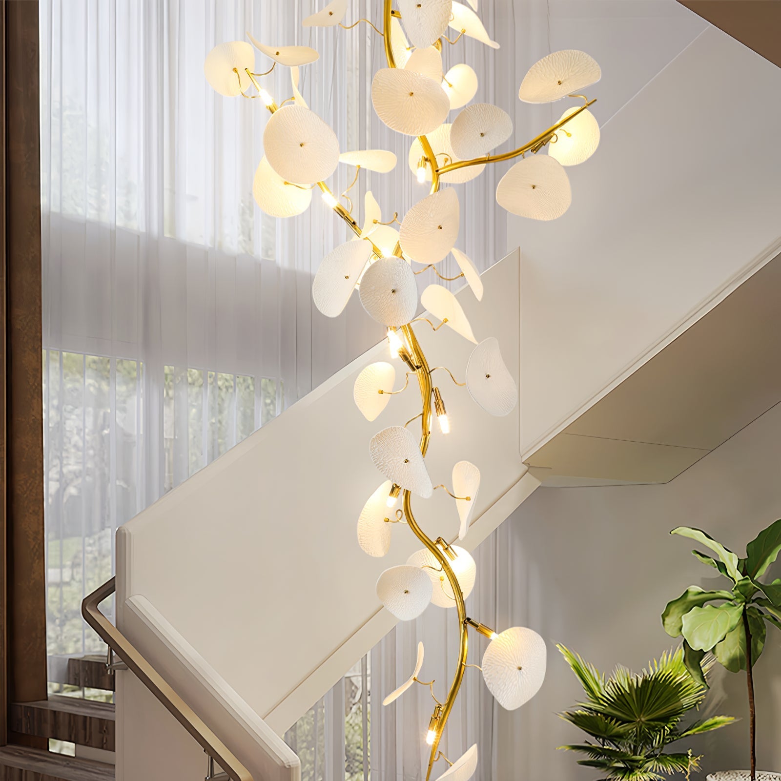 Orthair Branch Ceramic Brass Chandelier - Letslighting