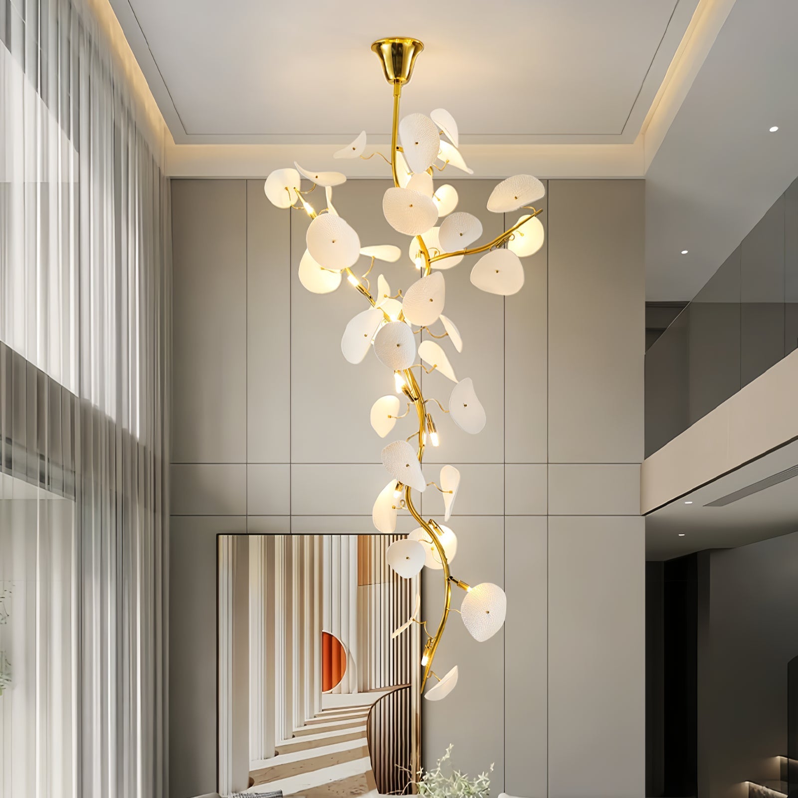 Orthair Branch Ceramic Brass Chandelier - Letslighting
