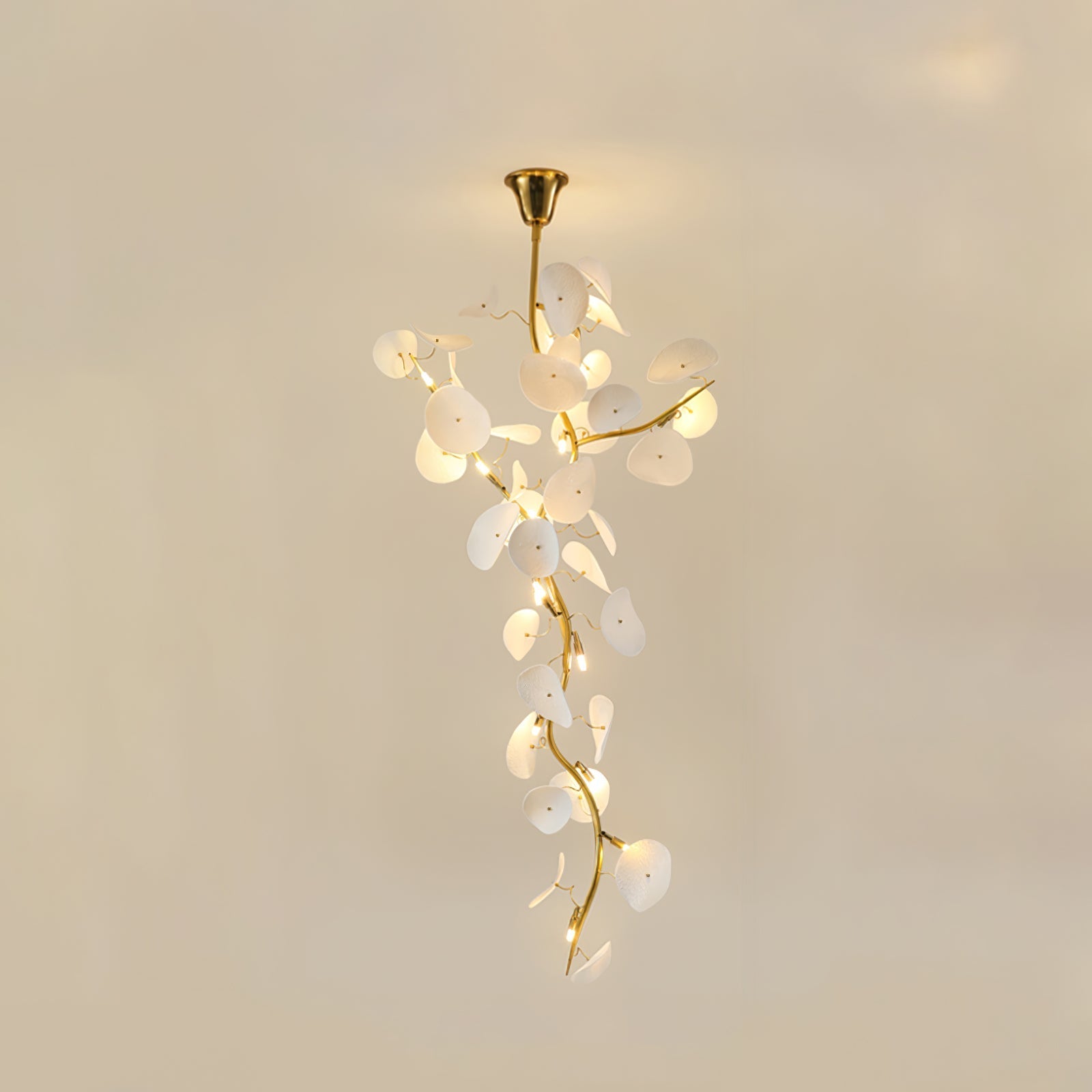 Orthair Branch Ceramic Brass Chandelier - Letslighting