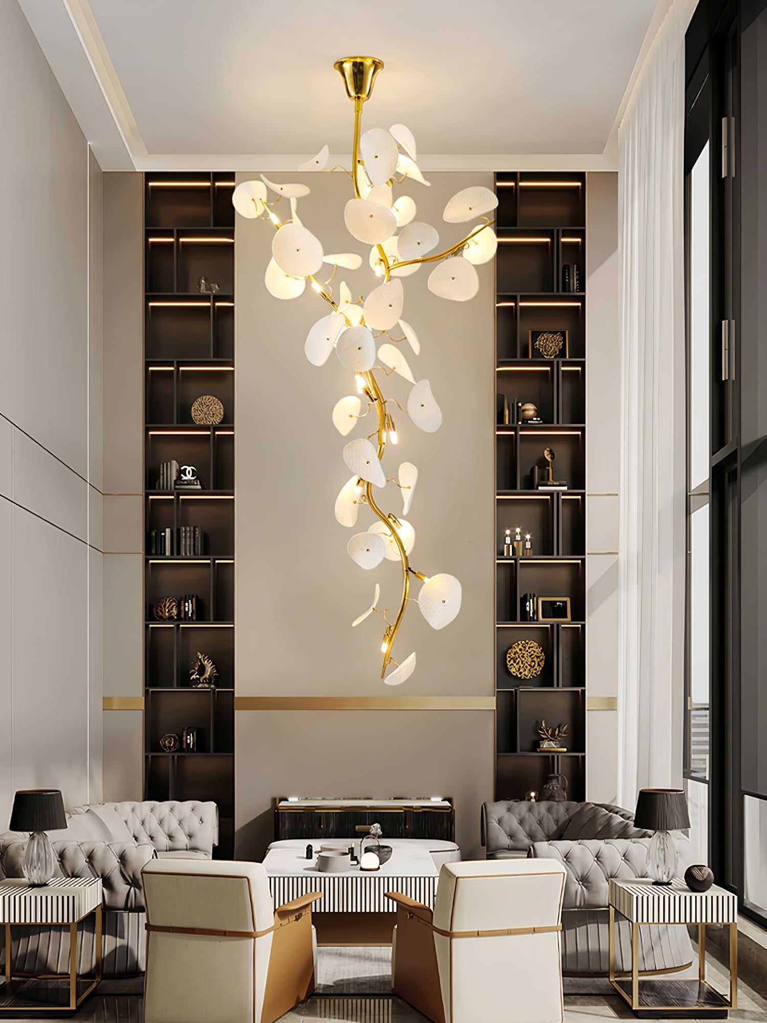 Orthair Branch Ceramic Brass Chandelier - Letslighting