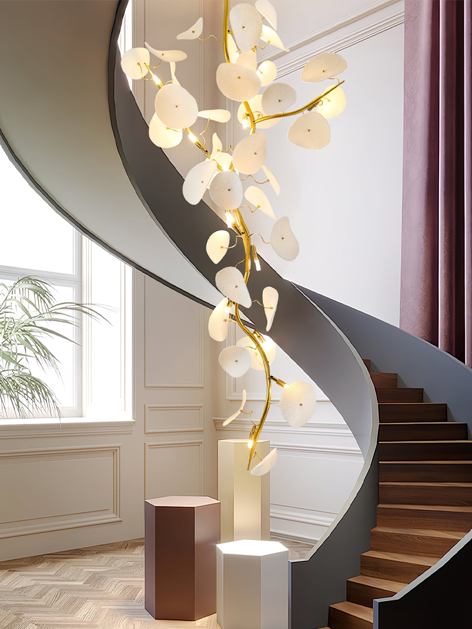 Orthair Branch Ceramic Brass Chandelier - Letslighting