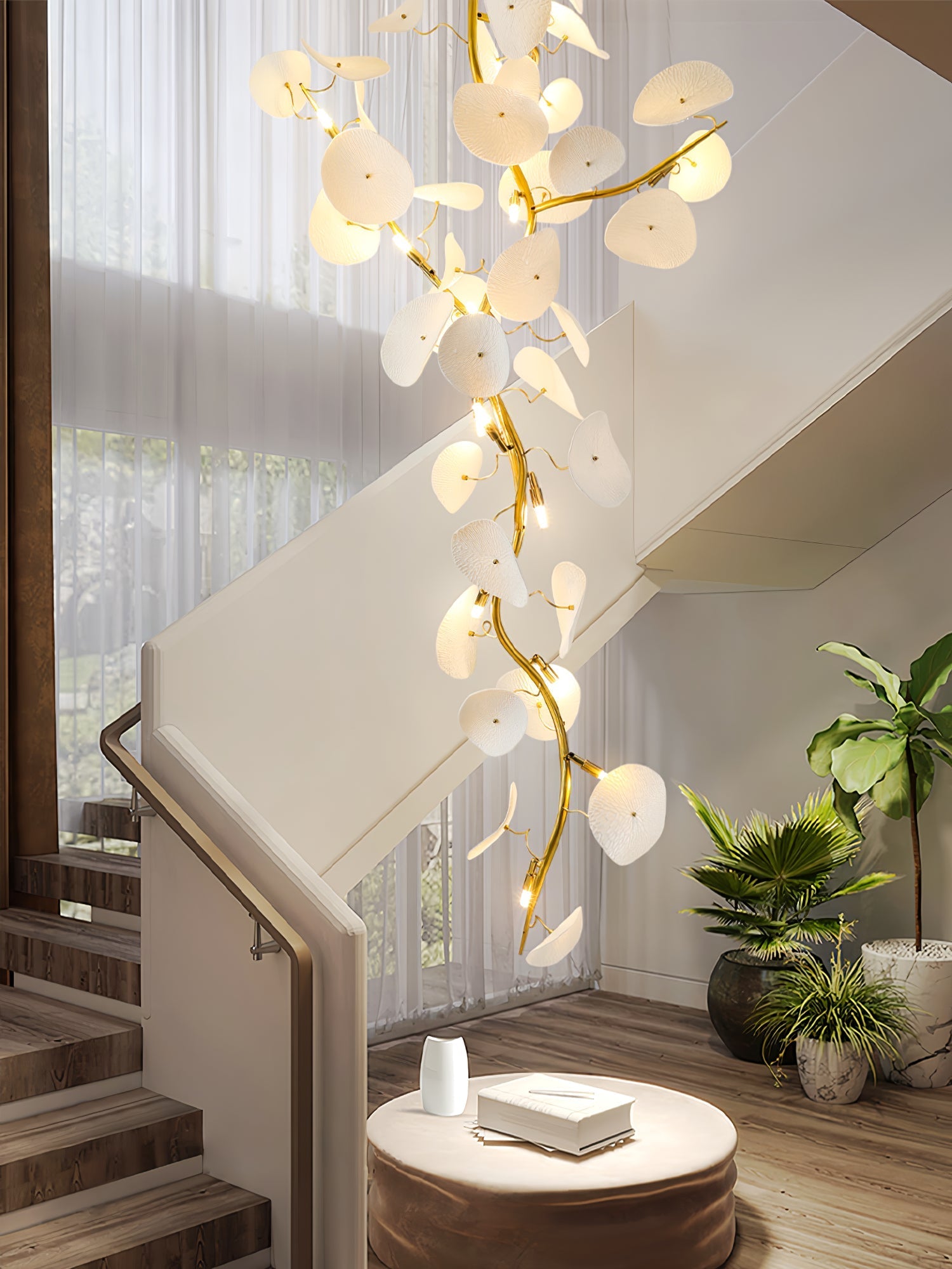Orthair Branch Ceramic Brass Chandelier - Letslighting