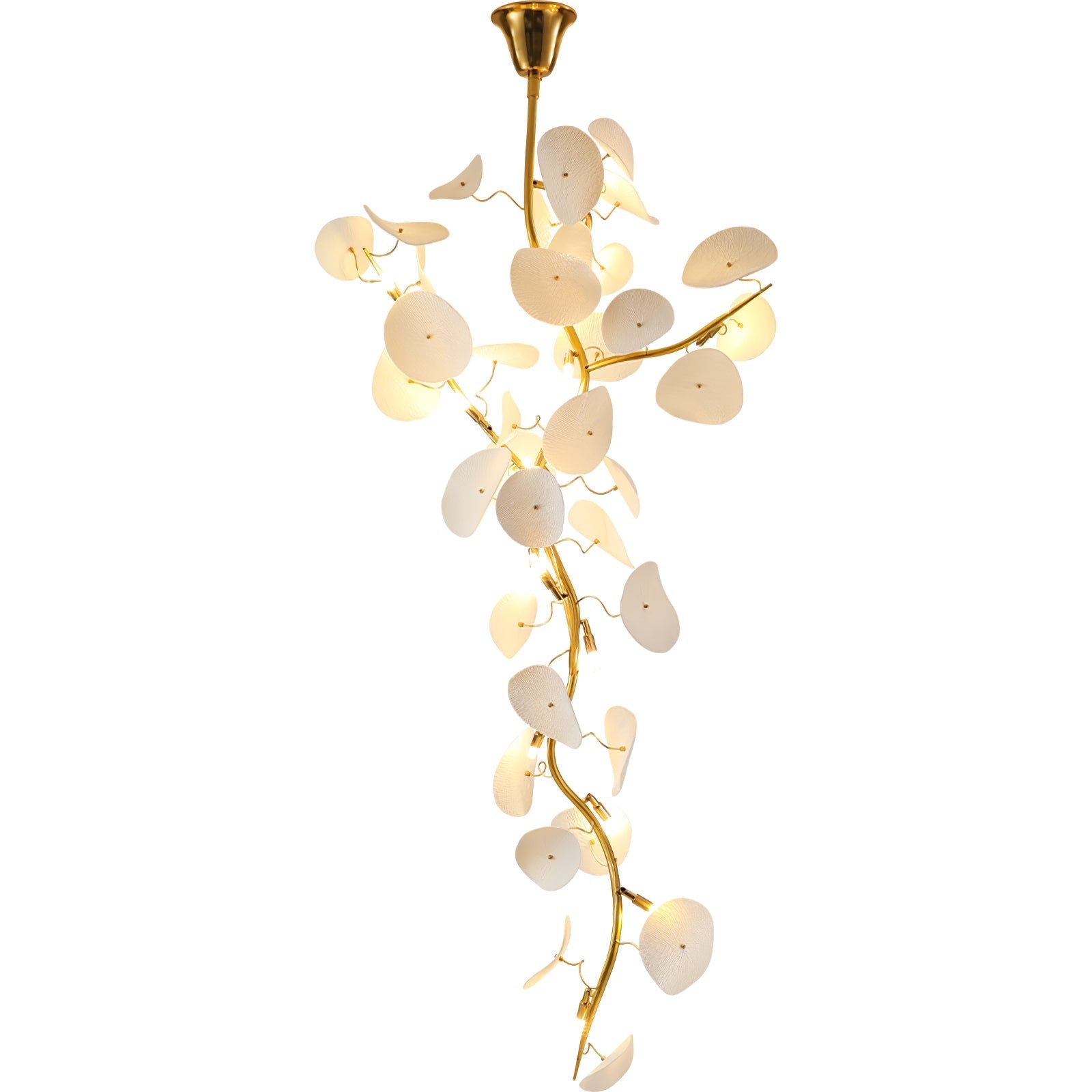 Orthair Branch Ceramic Brass Chandelier - Letslighting