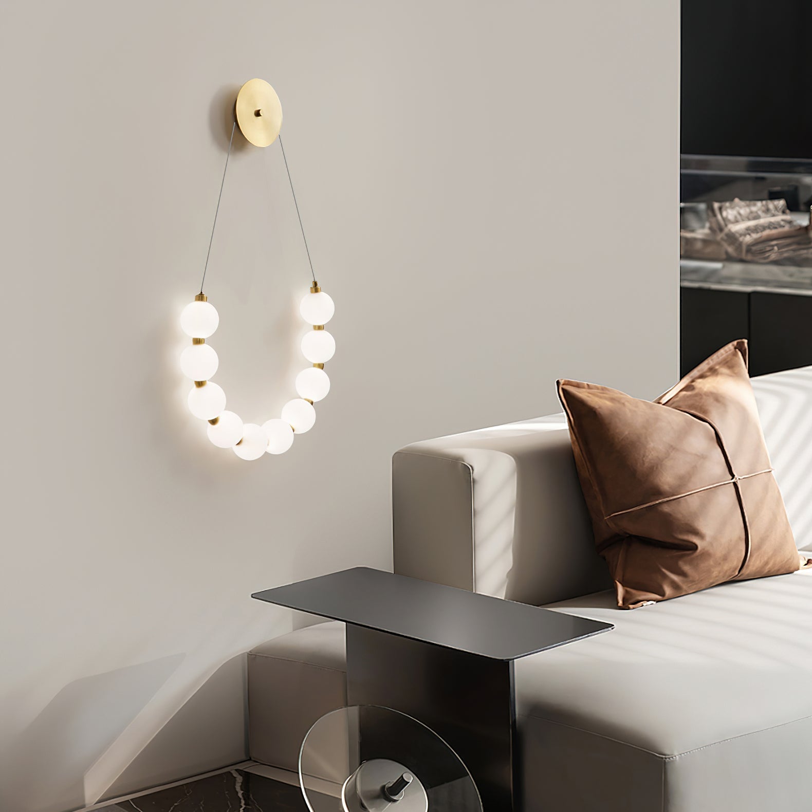Ilirel Art Necklace Loop Brass Wall Lamp - Letslighting