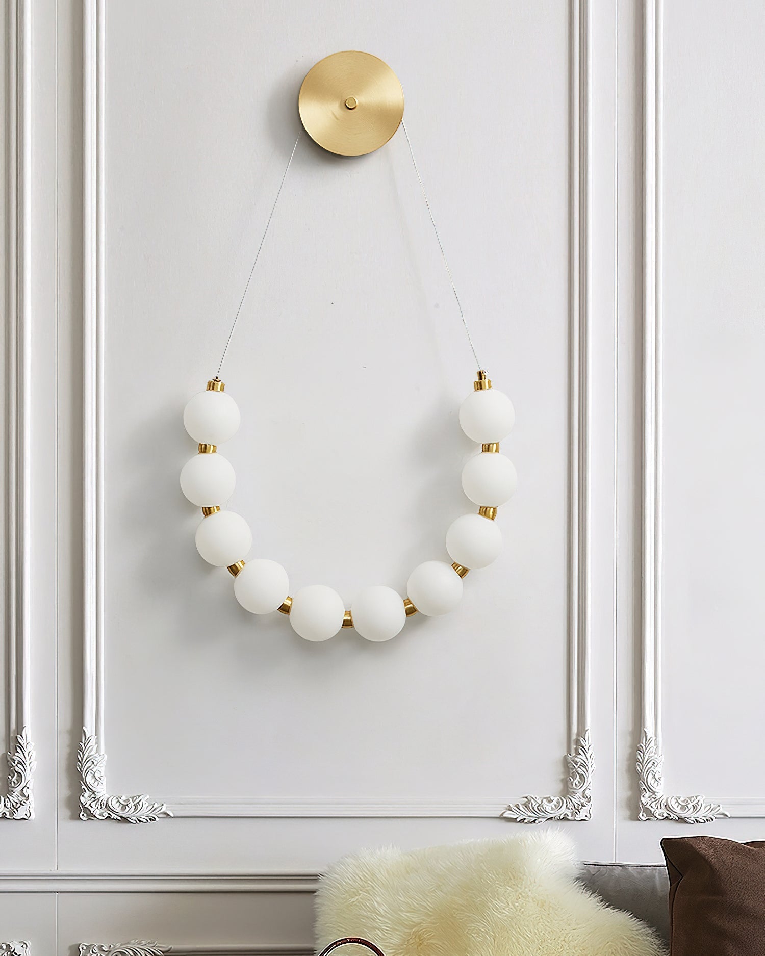 Ilirel Art Necklace Loop Brass Wall Lamp - Letslighting