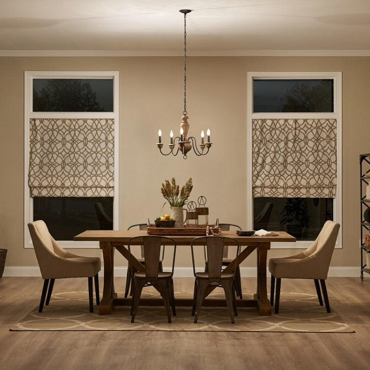 Evvine Vintage Industrial Wood Chandelier - Letslighting