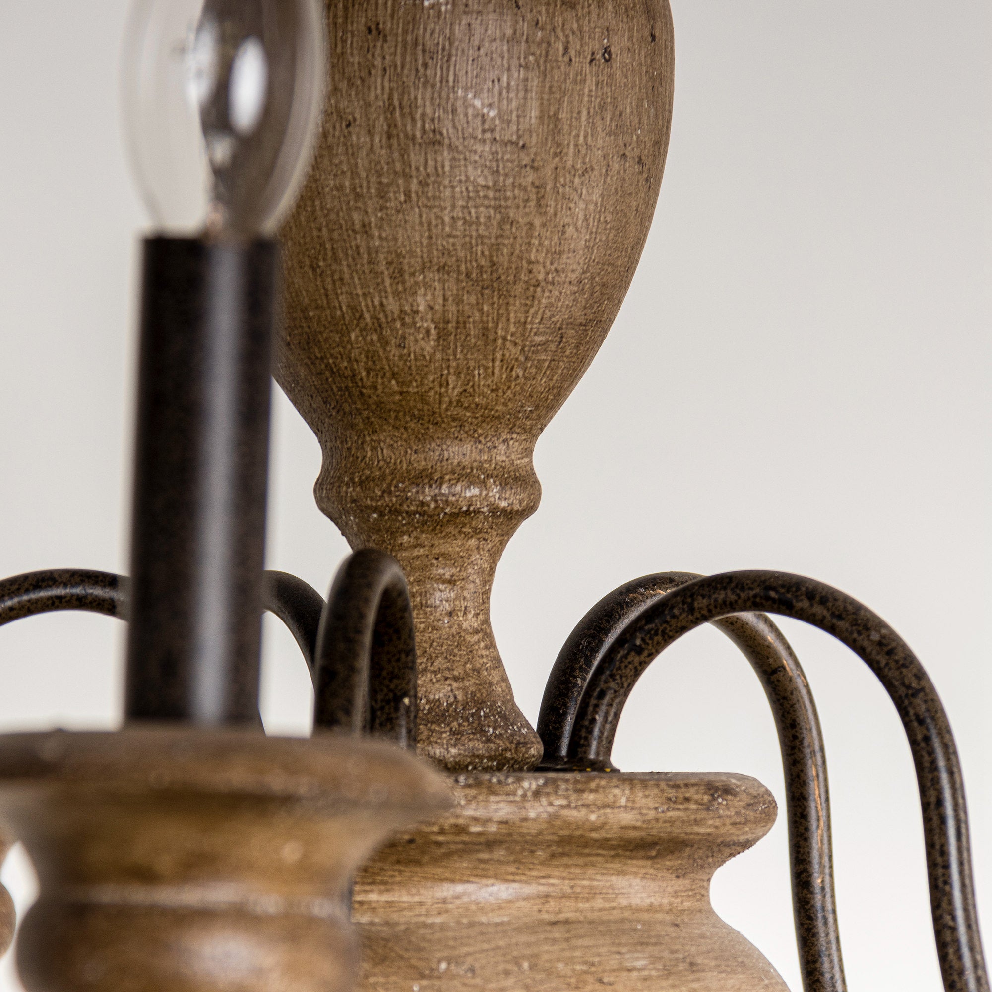 Evvine Vintage Industrial Wood Chandelier - Letslighting