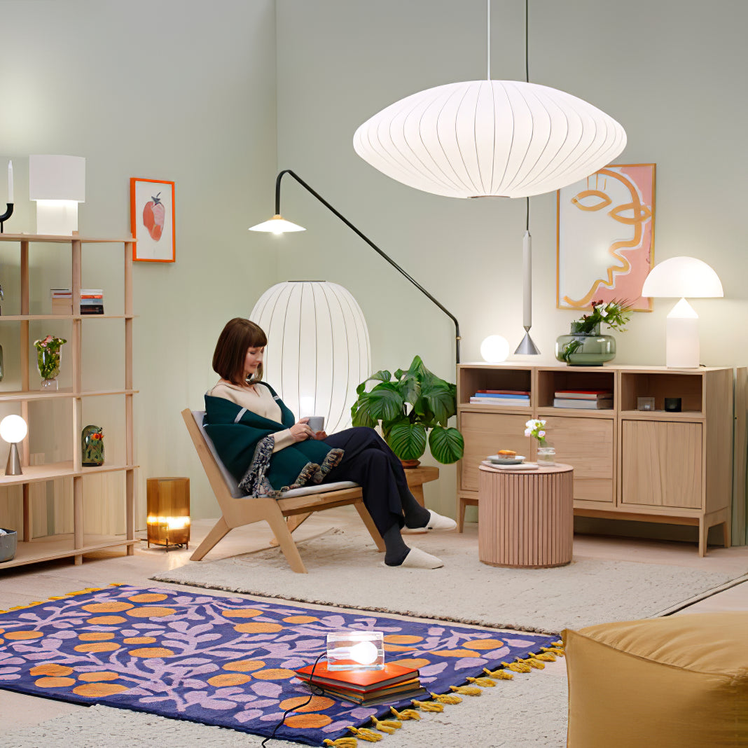Nebula Bubble Mulberry Silk Pendant Lamp - Letslighting