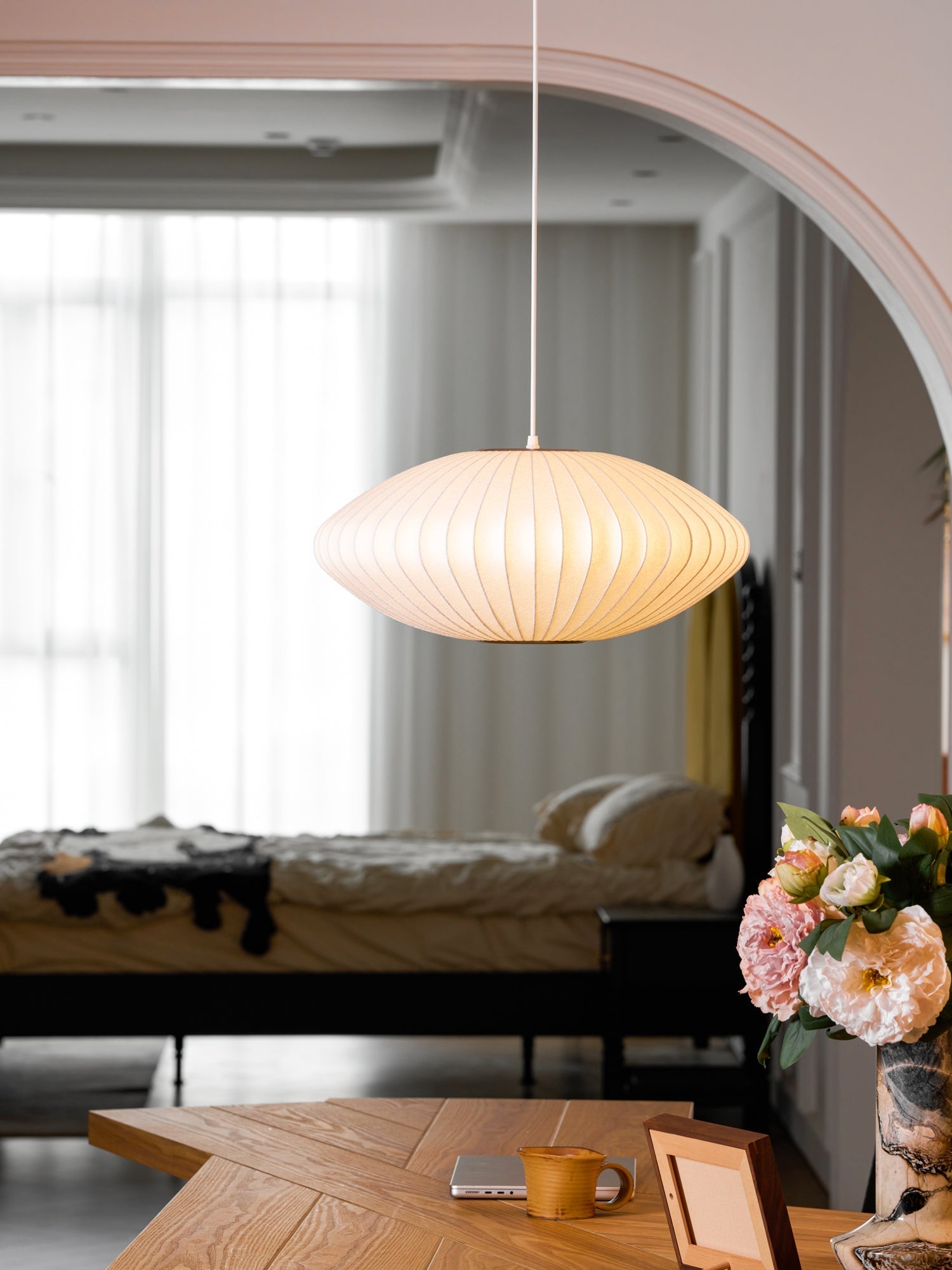 Nebula Bubble Mulberry Silk Pendant Lamp - Letslighting