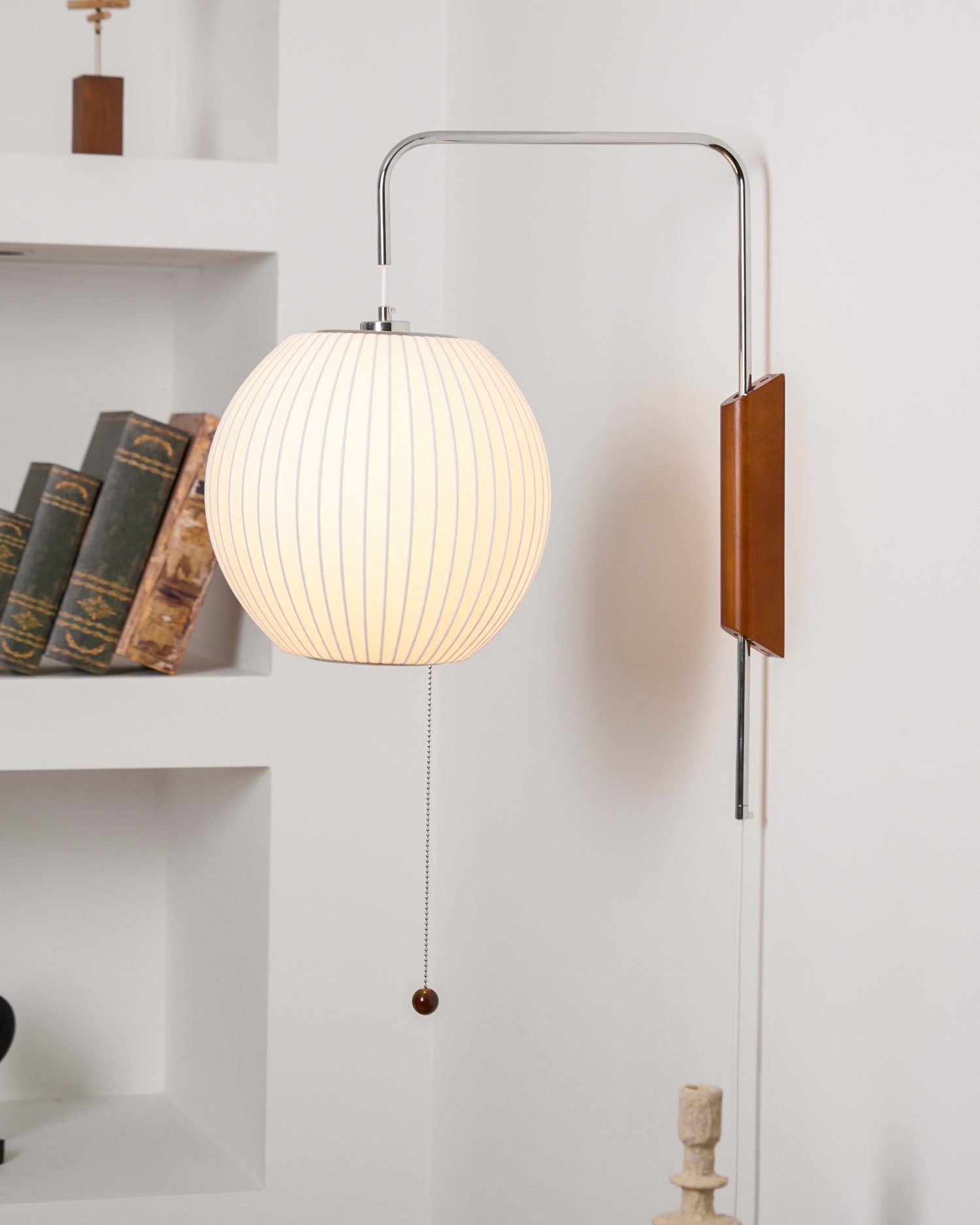 Lustra Wall Sconce Walnut Ball - Letslighting