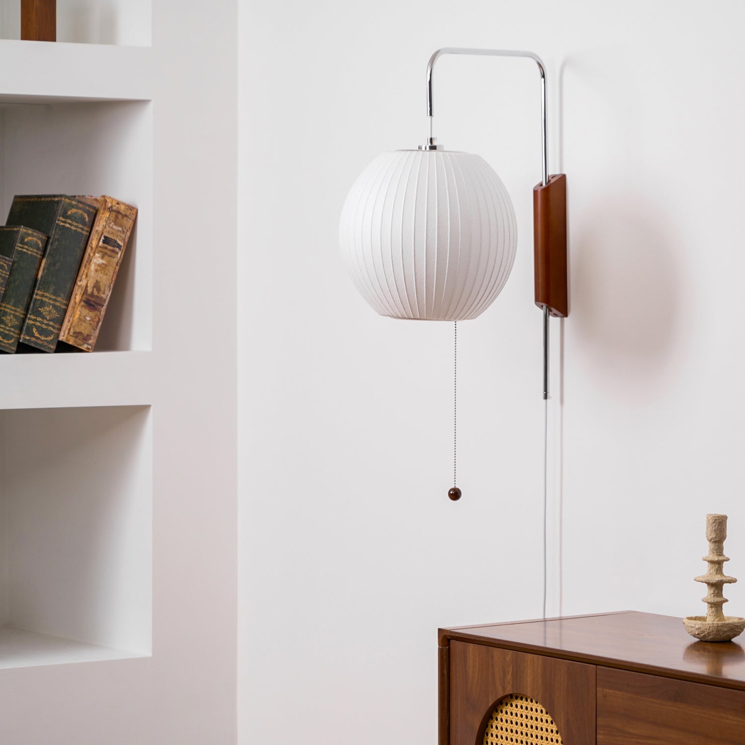Lustra Wall Sconce Walnut Ball - Letslighting