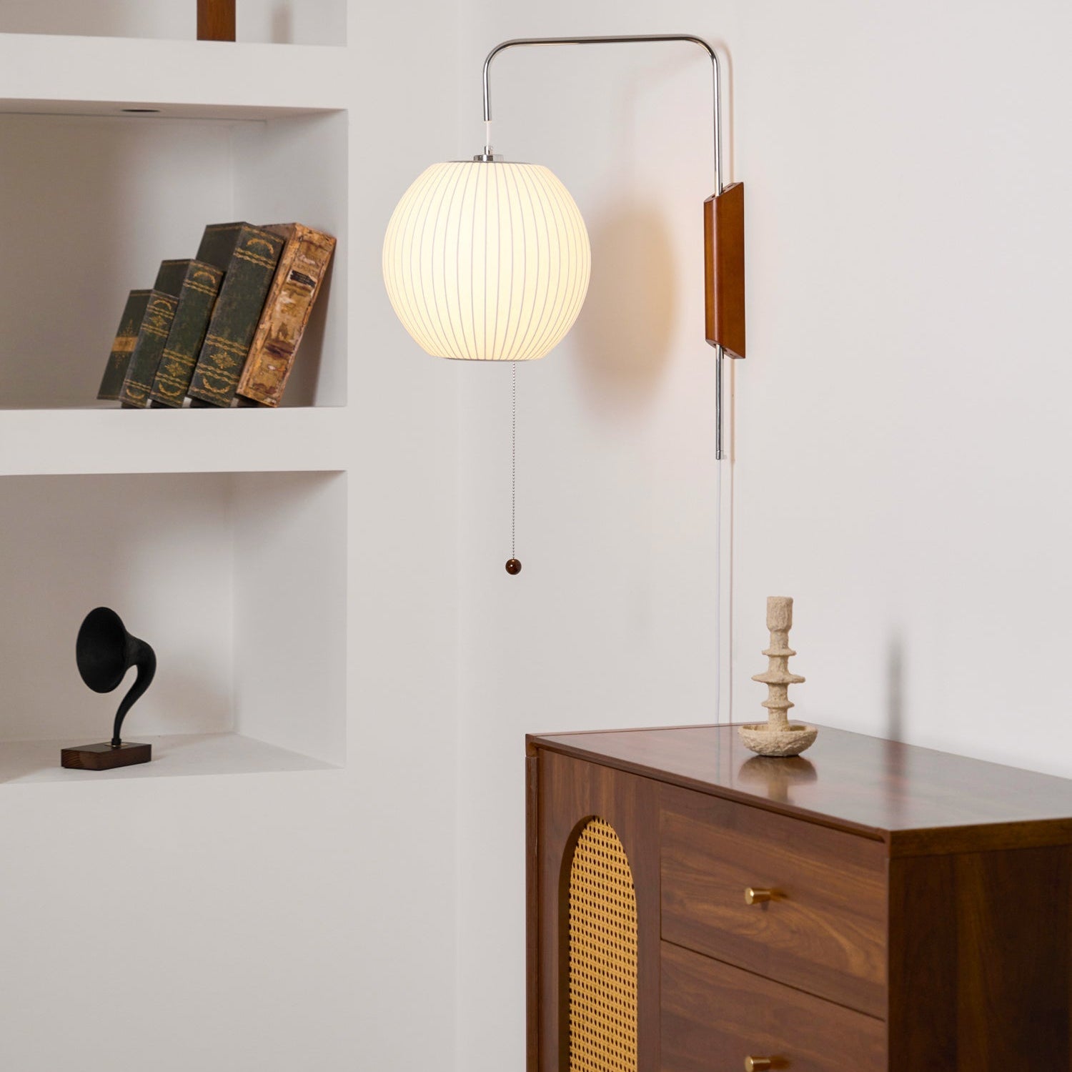 Lustra Wall Sconce Walnut Ball - Letslighting