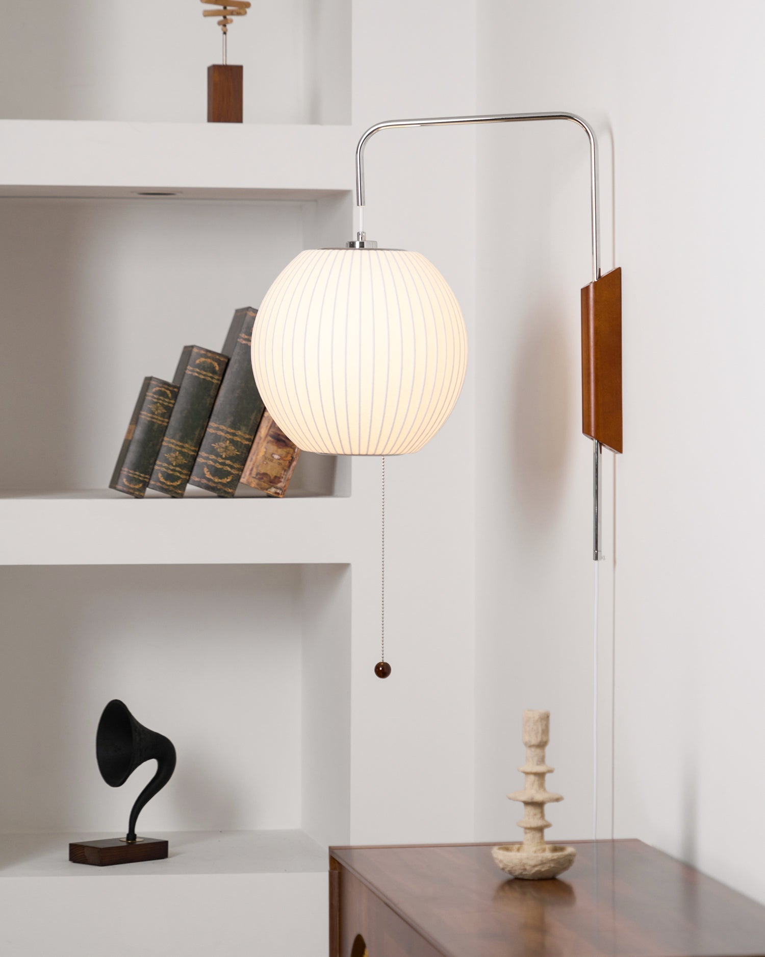 Lustra Wall Sconce Walnut Ball - Letslighting
