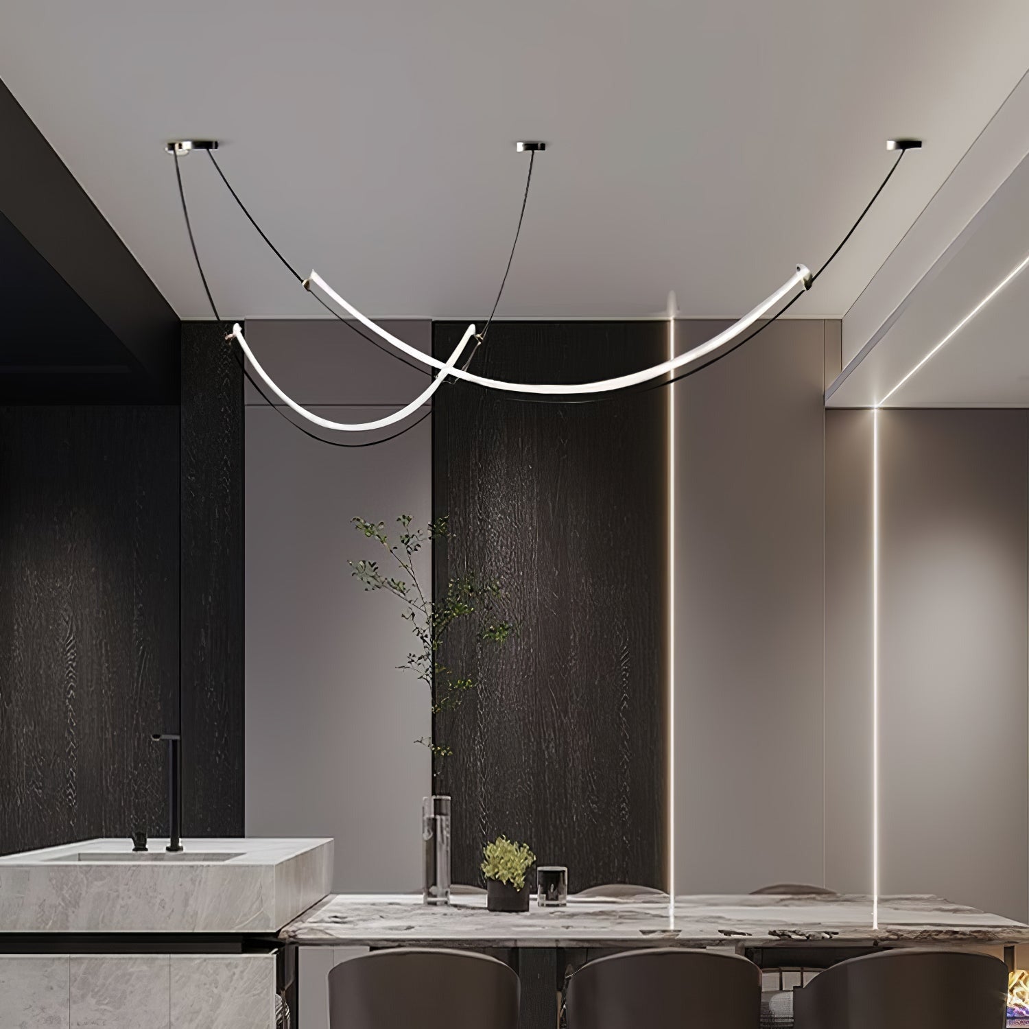 Arisha Curved LED Pendant Light - Letslighting