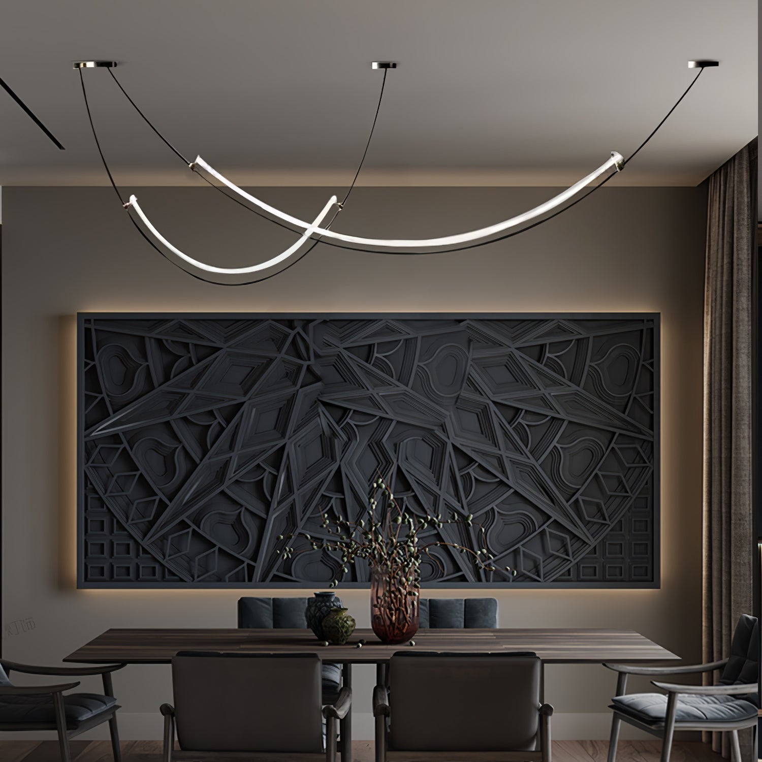 Arisha Curved LED Pendant Light - Letslighting