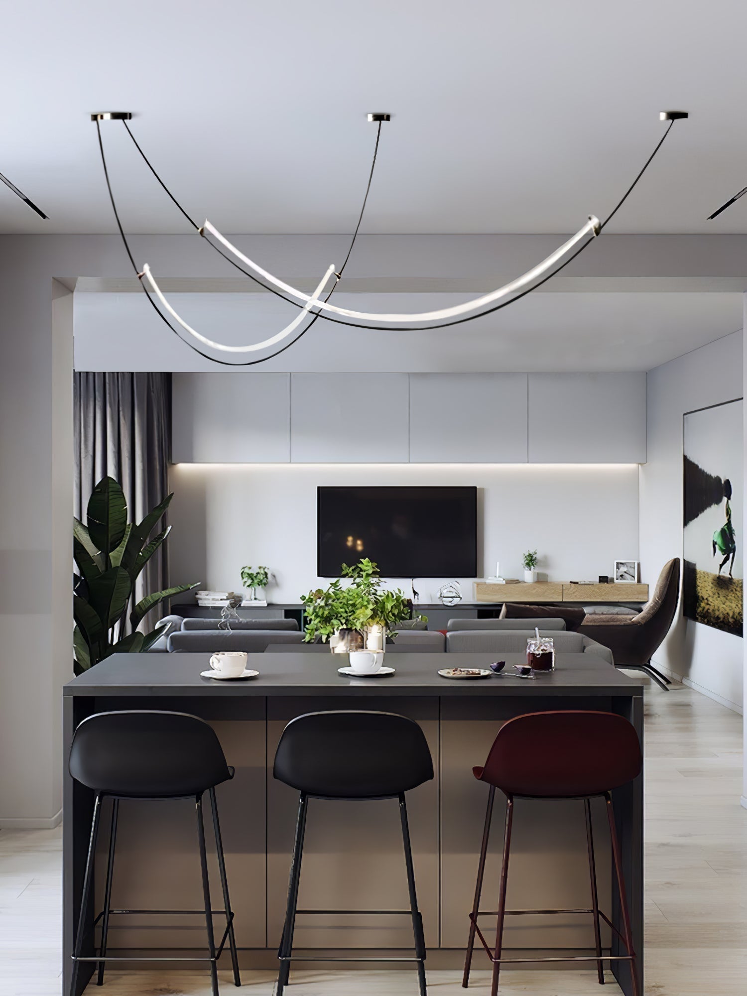 Arisha Curved LED Pendant Light - Letslighting
