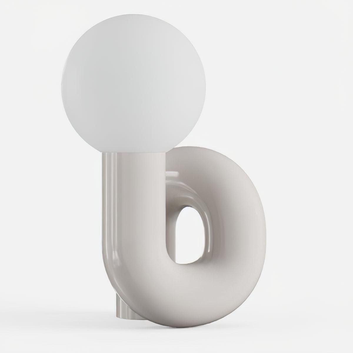 Table Lamp Playful N Shape All White - Letslighting