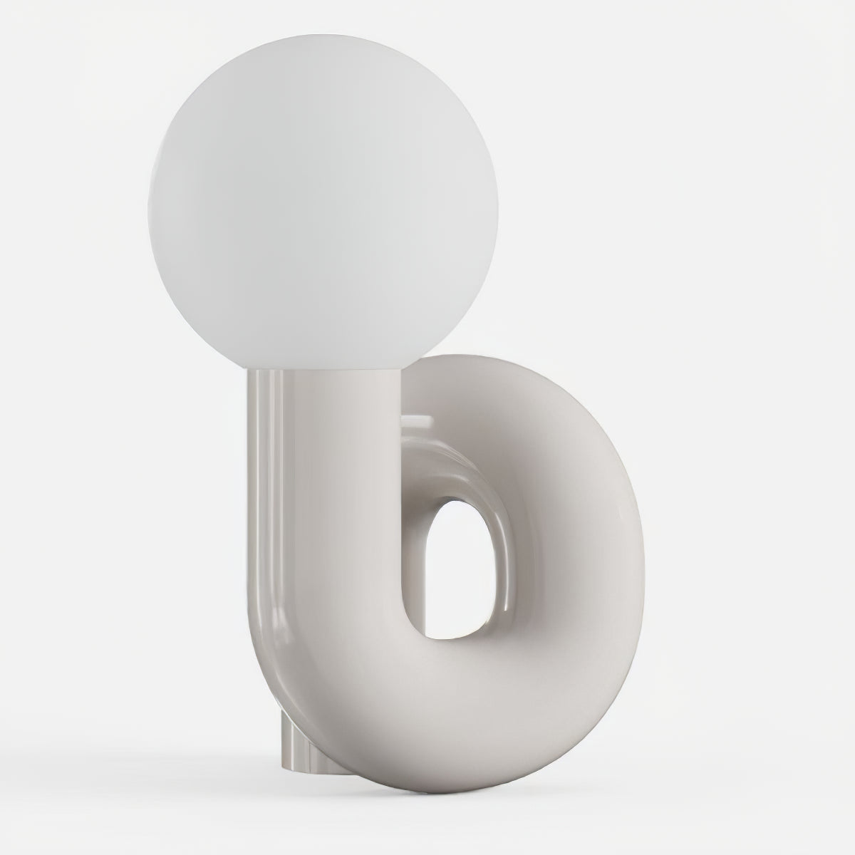 Table Lamp Playful N Shape All White - Letslighting