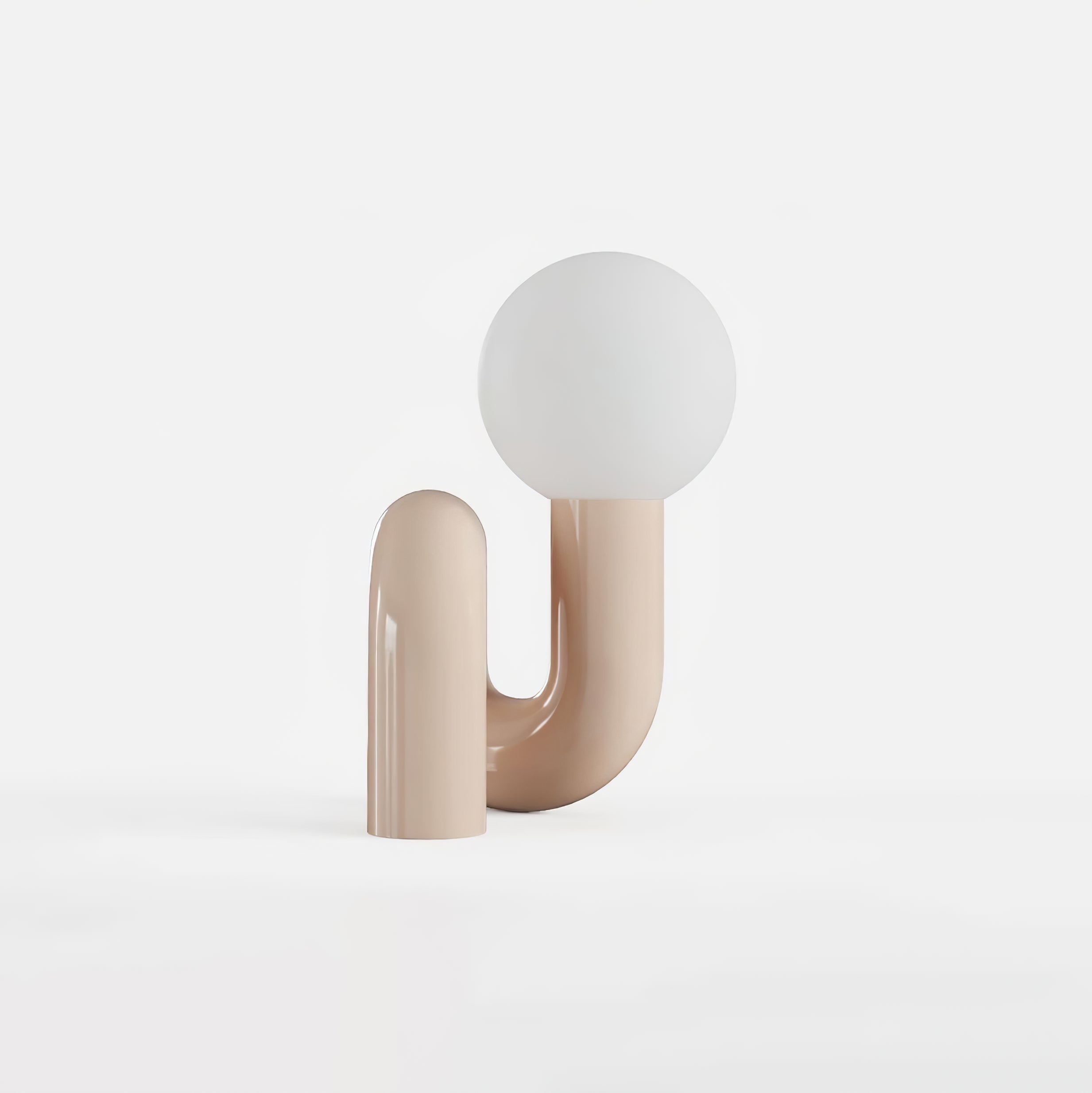 Table Lamp Playful N Shape All White - Letslighting
