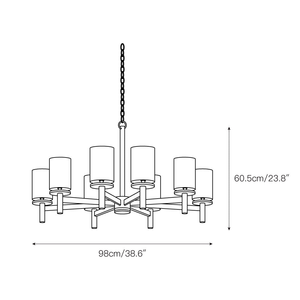 Iltalaris Premium Nordic Art Brass Fabric Chandelier - Letslighting