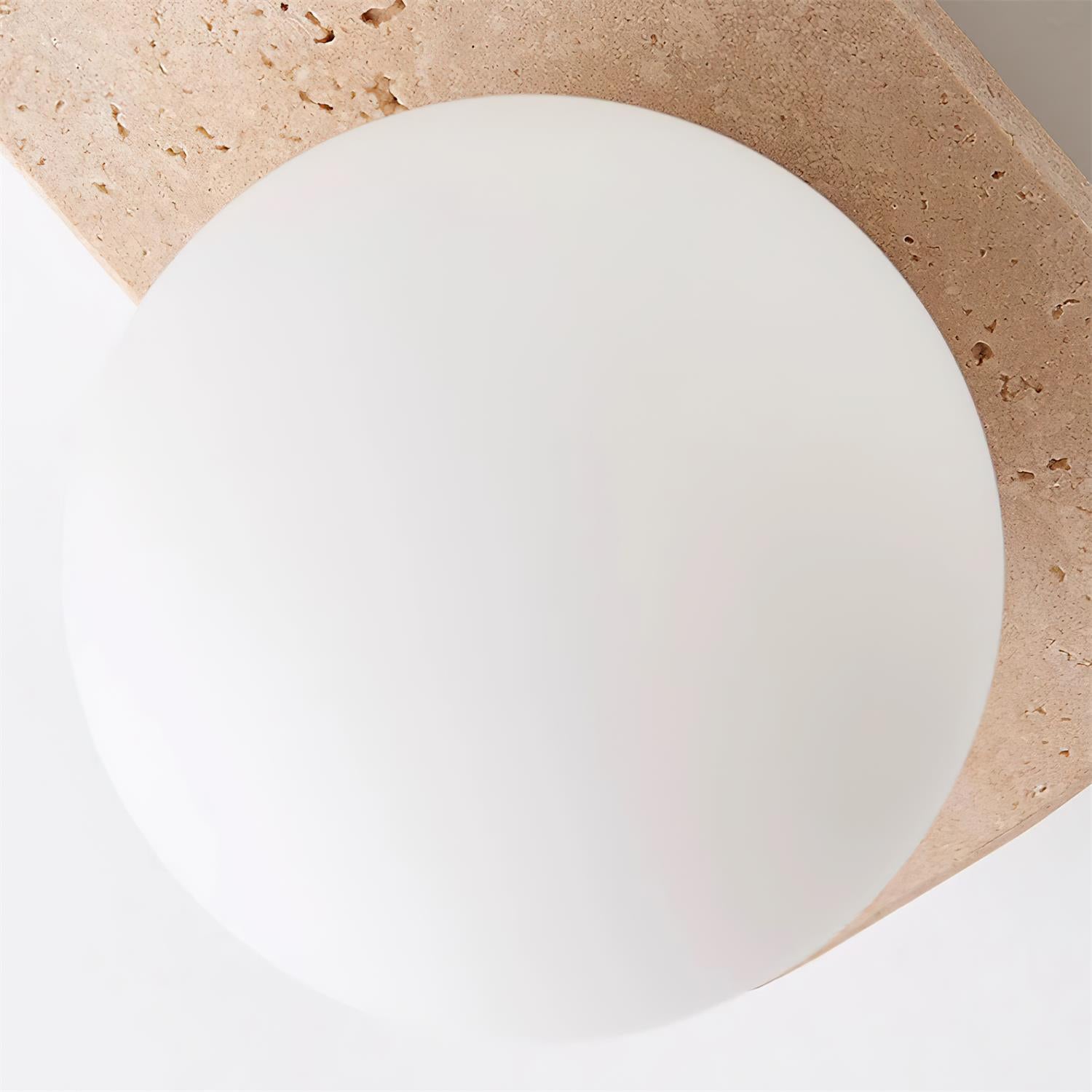 Wall Lamp Travertine Plug-In with Dual Glass Globes Soft Glow - Letslighting